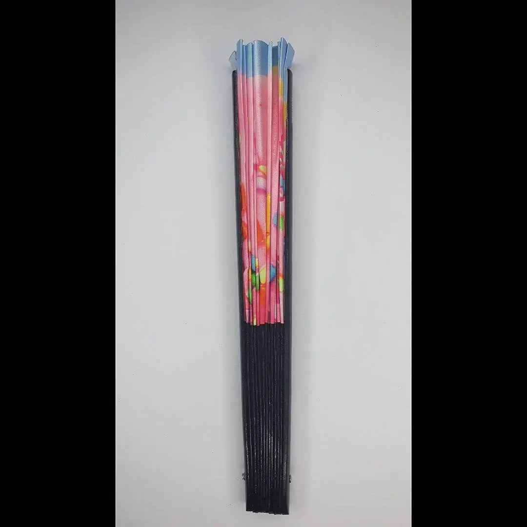 Clack Fan - Hand Fan LARGE | Ru Pauls drag race inspired Folding Fan UV Fabric Donut - perfect for dragcon UK Giant Hand fan Festival merch