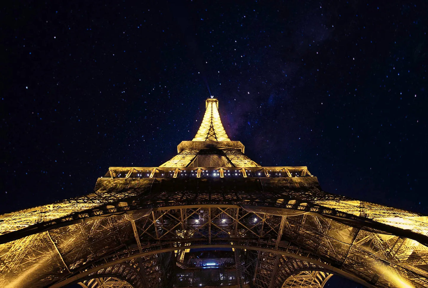 Paris Travel Print - Night Sky Eiffle Tower France at night - Office Home Decor - A4 A3 A2 - Festival Merch
