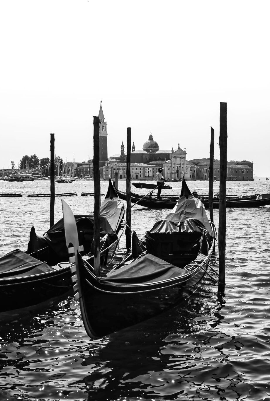 Venice Print Italy Travel Photography Venezia Italia Veneto region - Black and White - office home decor - A4 A3 A2 - Festival Merch