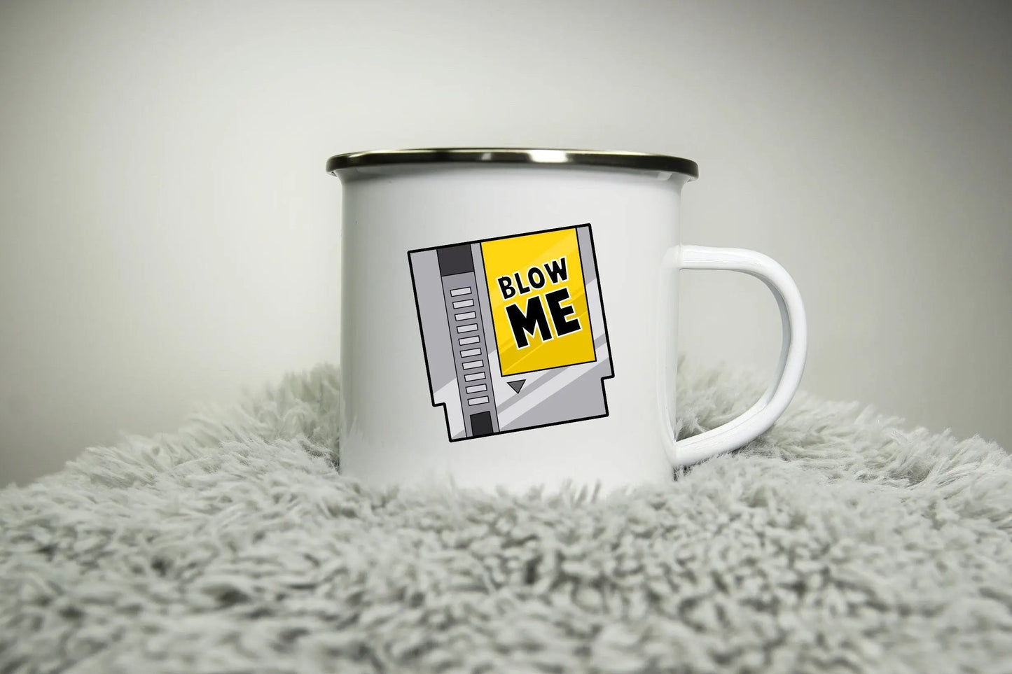 Blow Me - Funny gaming rude mug - 12oz Camping Mug - nerd geek gaming inspired retro console PC gameboy playstation xbox Road trip mug