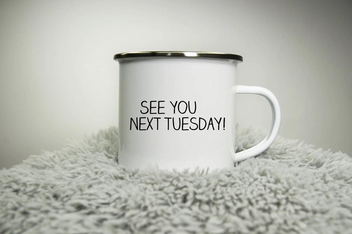 See you next tuesday - 12oz Camping Mug - funny cup gift - funny rude cheeky sarcastic nerd comedy gift for colleague Road trip mug