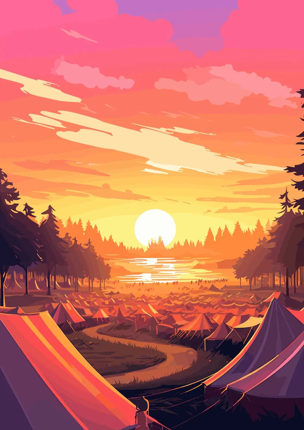 Personalisable Music Festival Print (Unofficial) - A4 A3 A2 - Music Festival Poster - Festival Merch