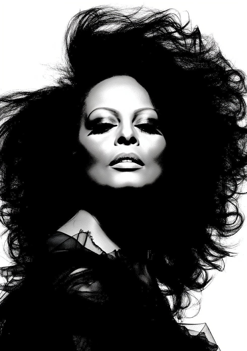 Diana Ross Art Famous Faces Music Musician Celebrity Wall Art Print - A4 A3 A2 - Festival Merch