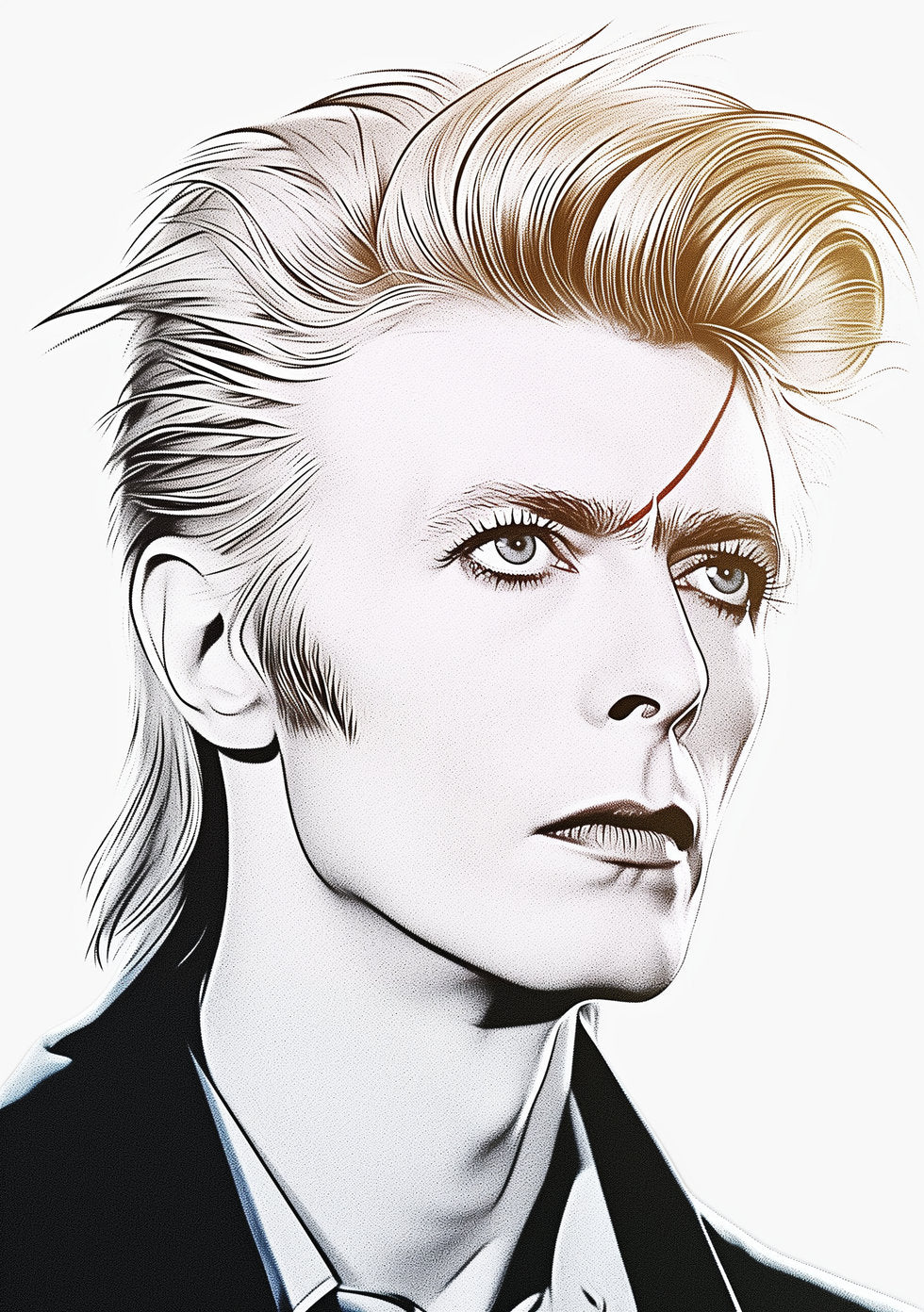 David Bowie Art Famous Faces Musician Music Celebrity Wall Art Print - A4 A3 A2 - Festival Merch