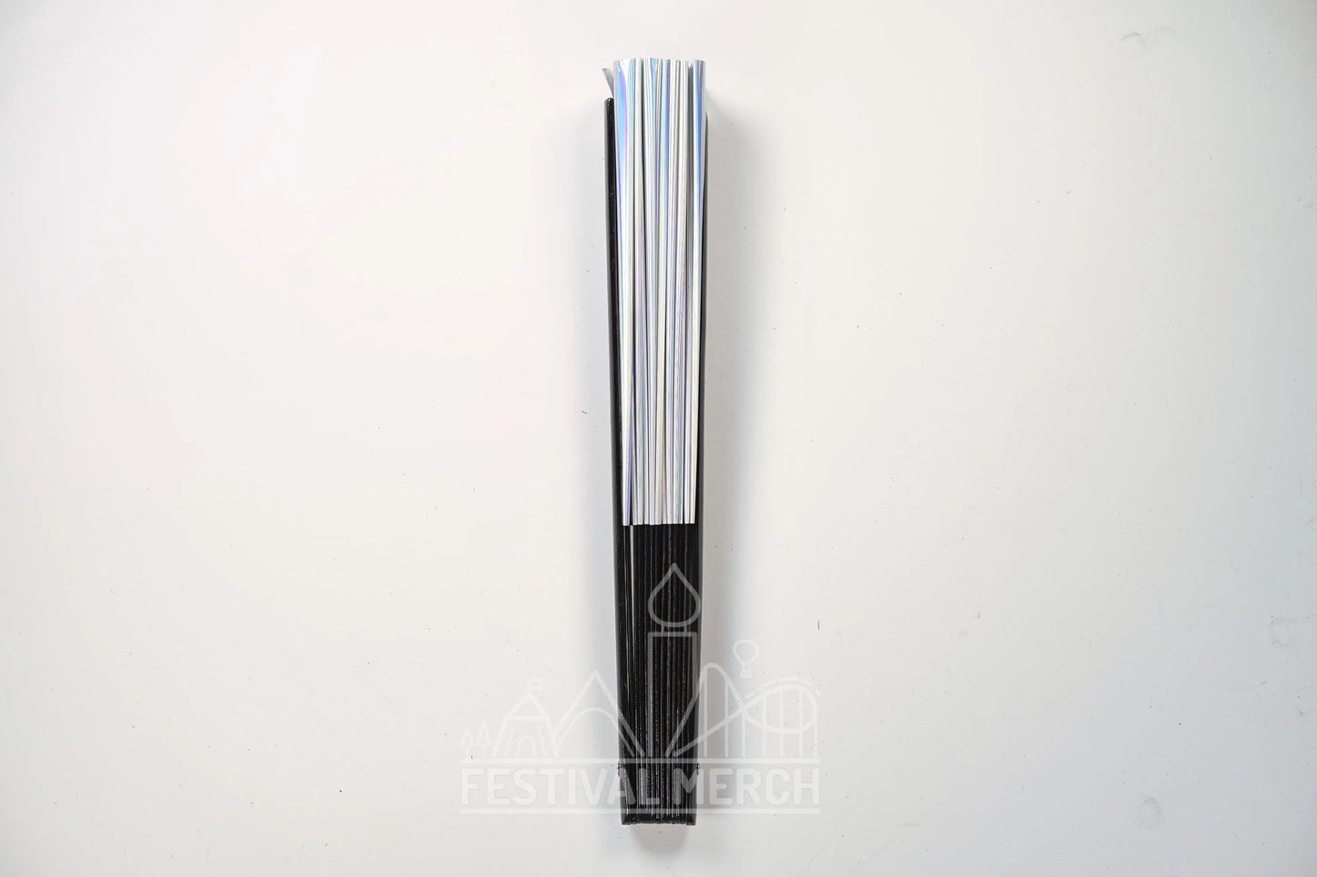 Iridescent Hand Fan XL Bamboo Festival Merch Vinyl Shimmer Clack Fan EDM Rave accessories Pride Festival Holographic Ibiza Holiday