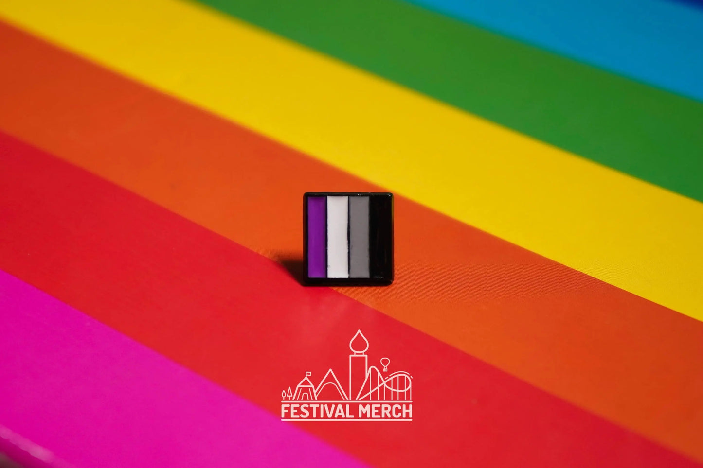Rainbow Flag Pin | Enamel - LGBT Pride Badge Stud a-sexual Flag Ace Flag Asexual Pride - Metal Button - Pride gift Pride outfit
