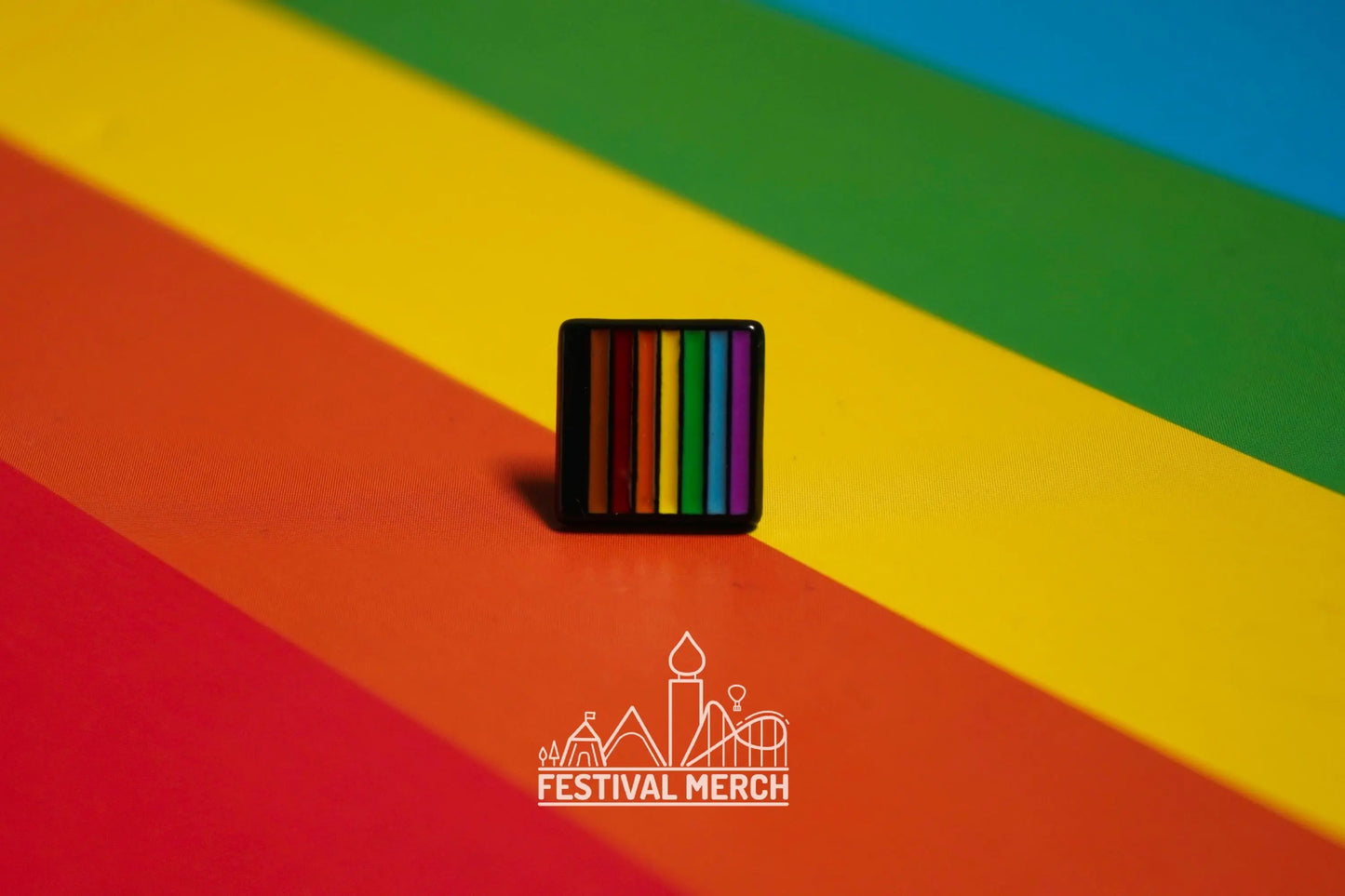 Rainbow Flag Pin | Enamel - LGBT Pride Badge Stud Queer Gay Inclusive Flag LGBTIQ POC - Metal Button - Pride gift Pride outfit