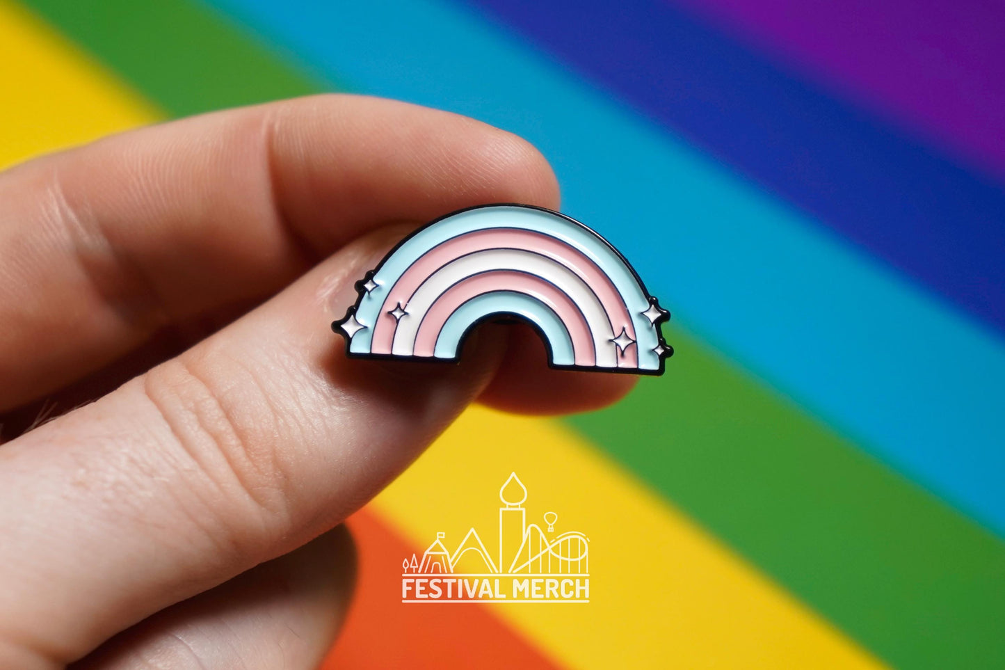 Transgender Flag Pin | Hard Enamel - LGBT Badge Stud Lesbian Gay Bisexual Transgender Queer - Rainbow Button - Pride gift Pride outfit