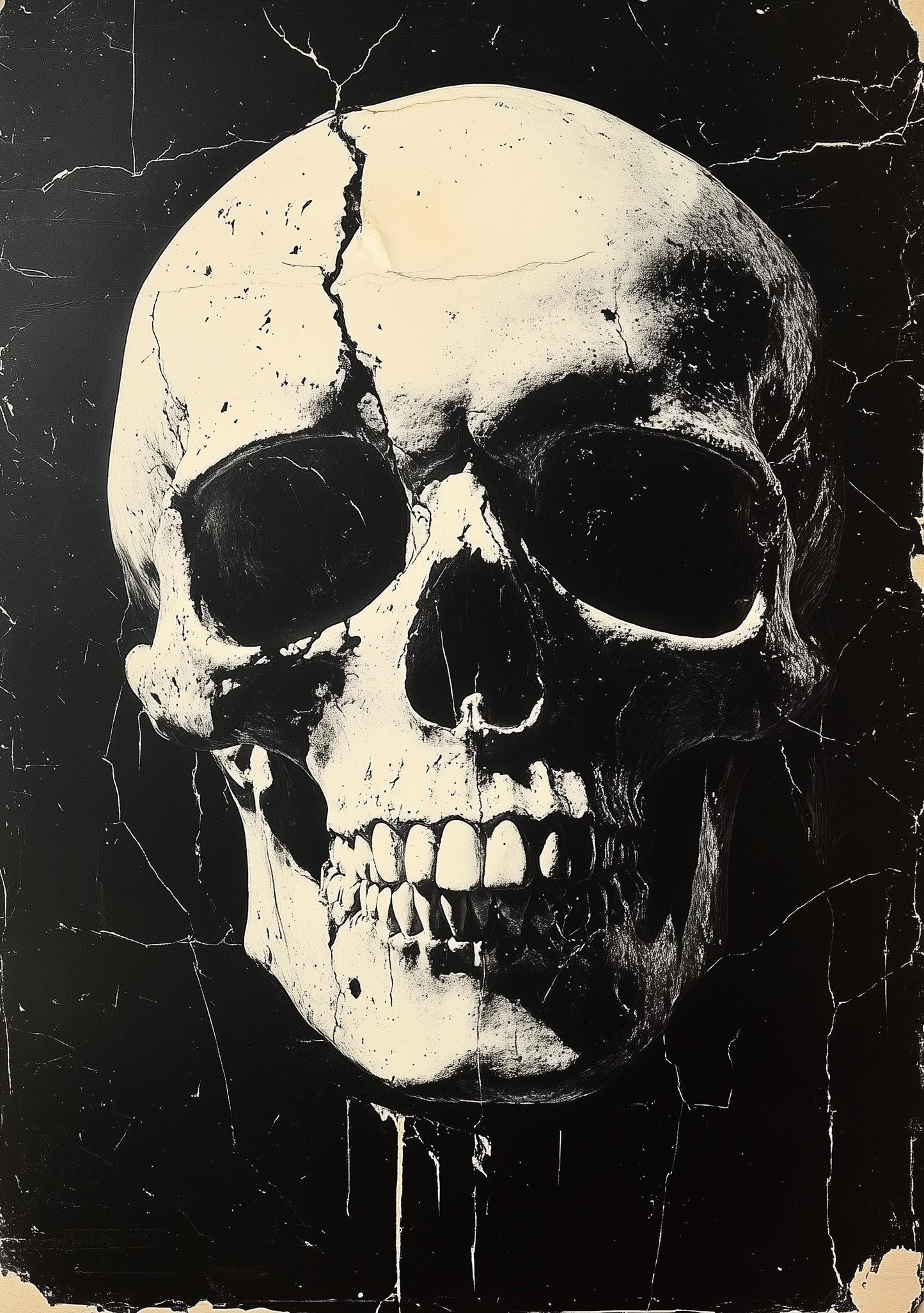 Premium Quality Art Print - Music Print Rock n Roll Skull Guitar Punk Alternative Prog Skeleton Music Festival - A4 A3 A2 - Festival Merch