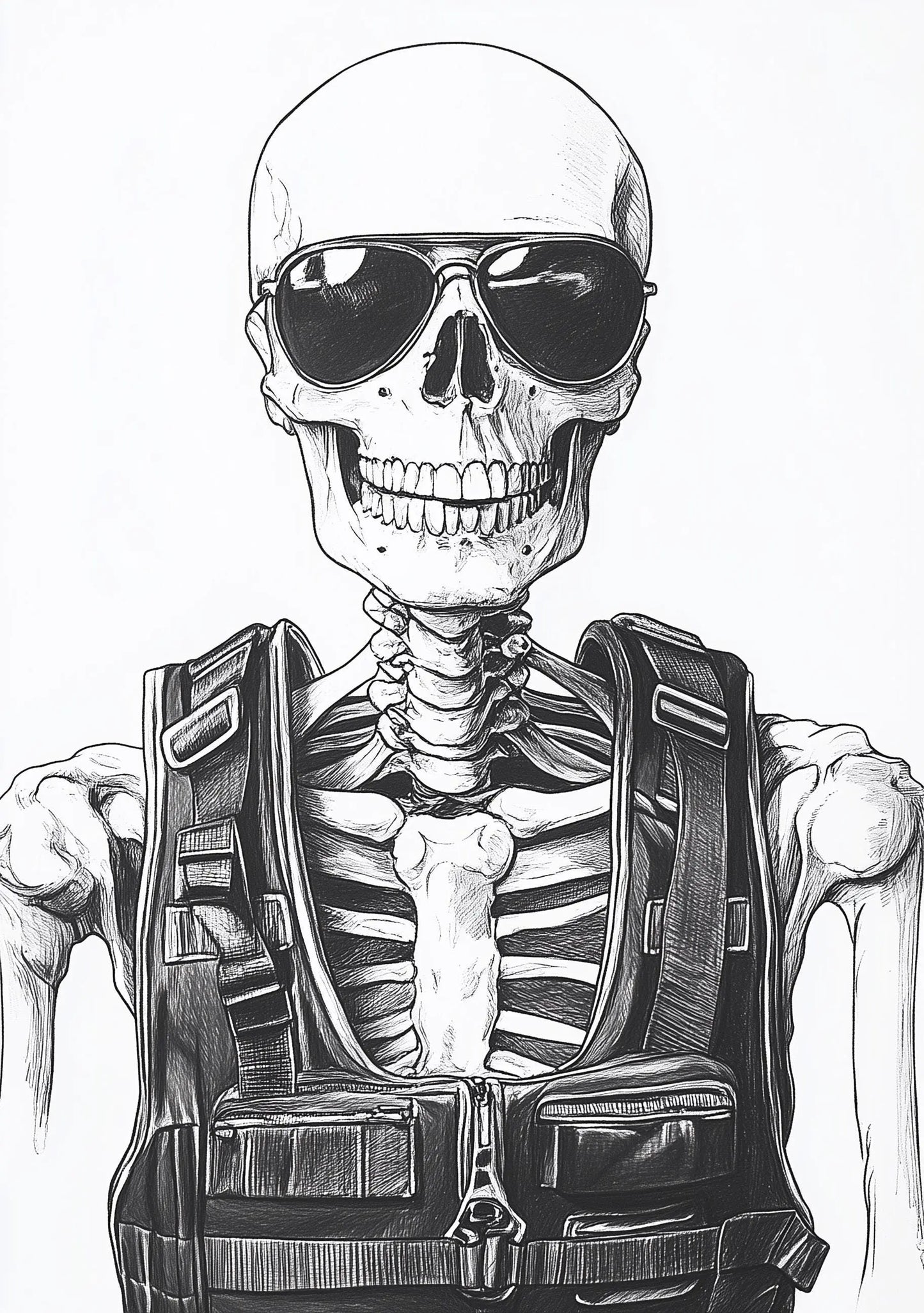 Premium Quality Art Print - Music Print Rock n Roll Skull Guitar Punk Alternative Prog Skeleton Music Festival - A4 A3 A2 - Festival Merch