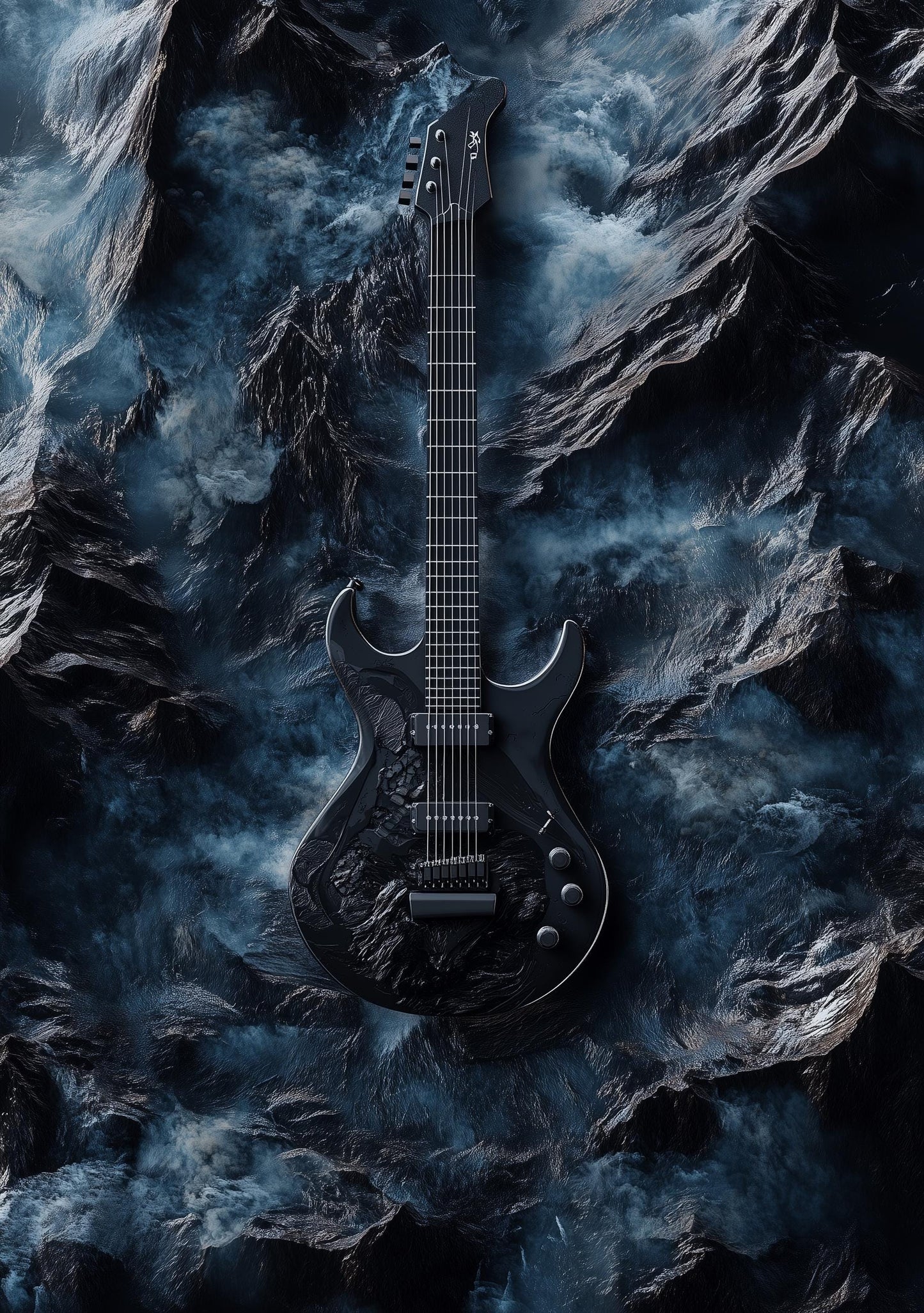 Premium Quality Art Print - Music Print Rock n Roll Skull Guitar Punk Alternative Prog Skeleton Music Festival - A4 A3 A2 - Festival Merch