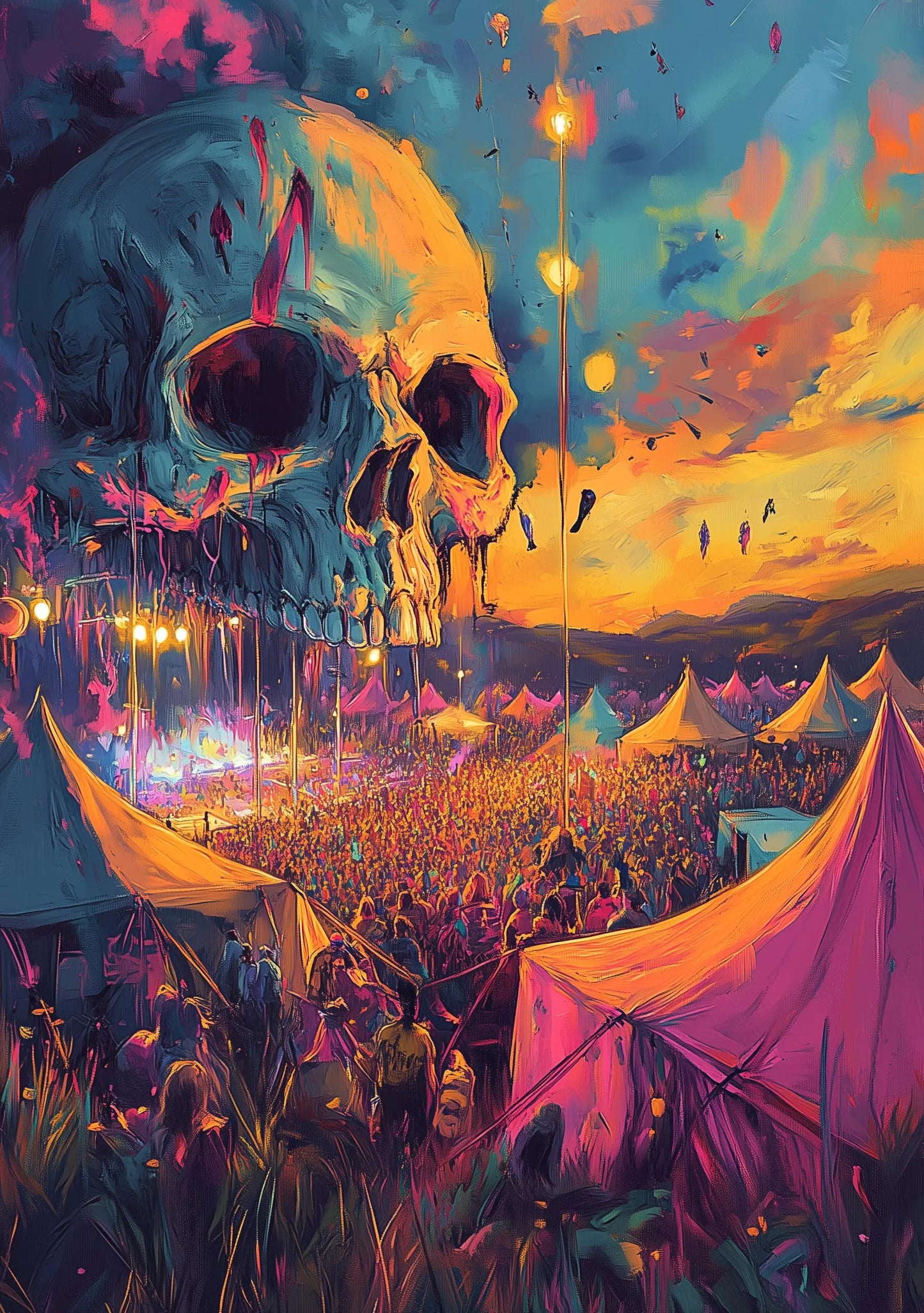 Personalisable Music Festival Print (Unofficial) - A4 A3 A2 - Music Festival Poster - Festival Merch