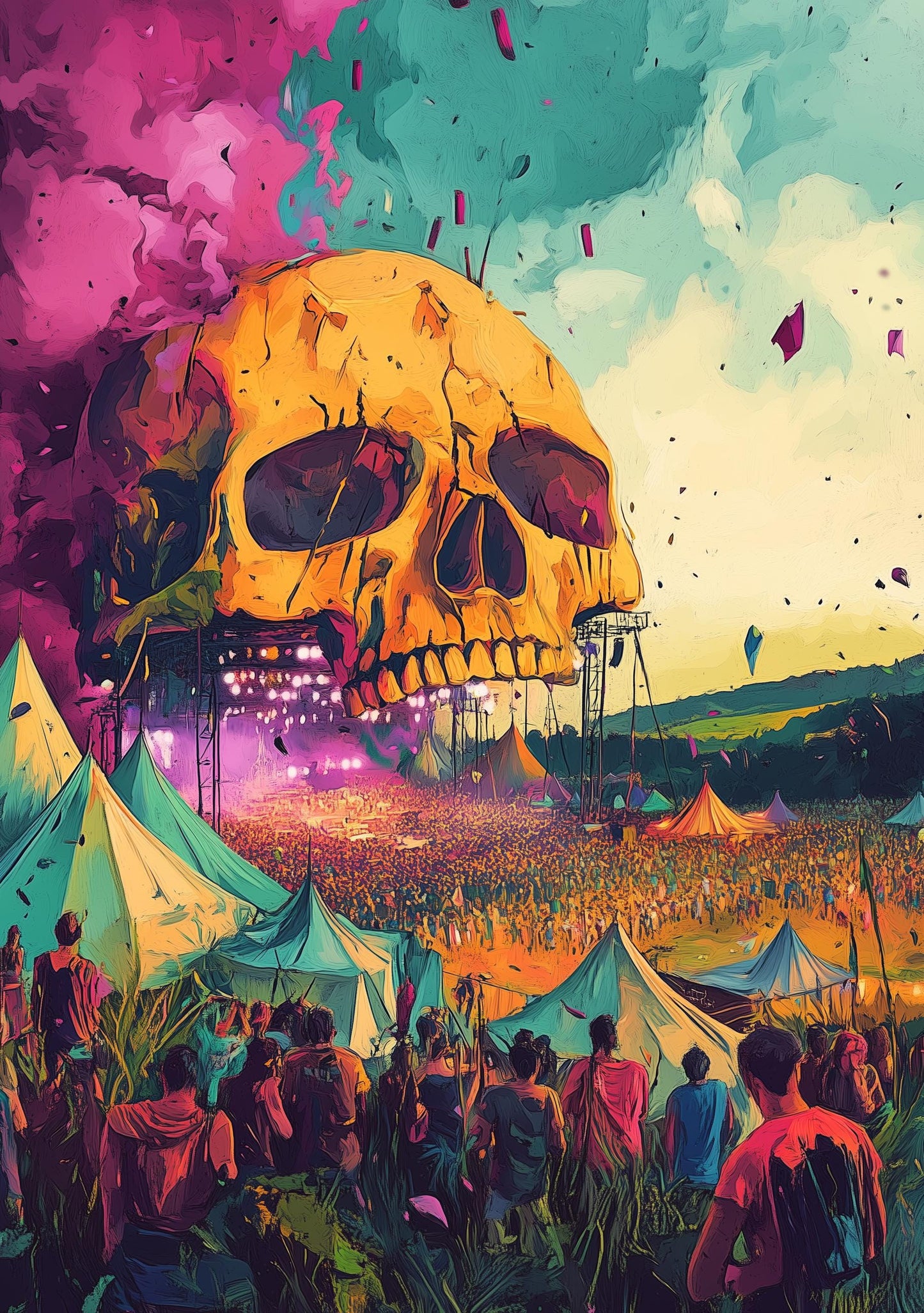 Personalisable Music Festival Print (Unofficial) - A4 A3 A2 - Music Festival Poster - Festival Merch