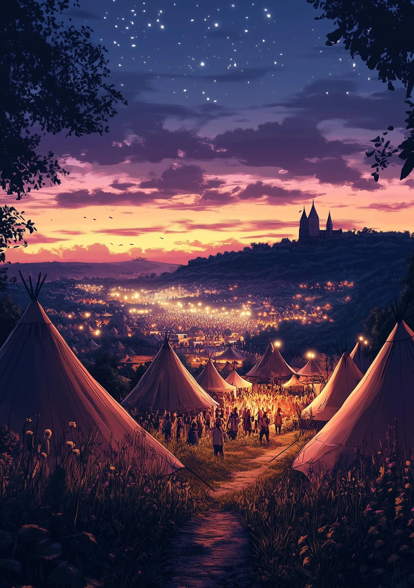 Personalisable Music Festival Print (Unofficial) - A4 A3 A2 - Music Festival Poster - Festival Merch