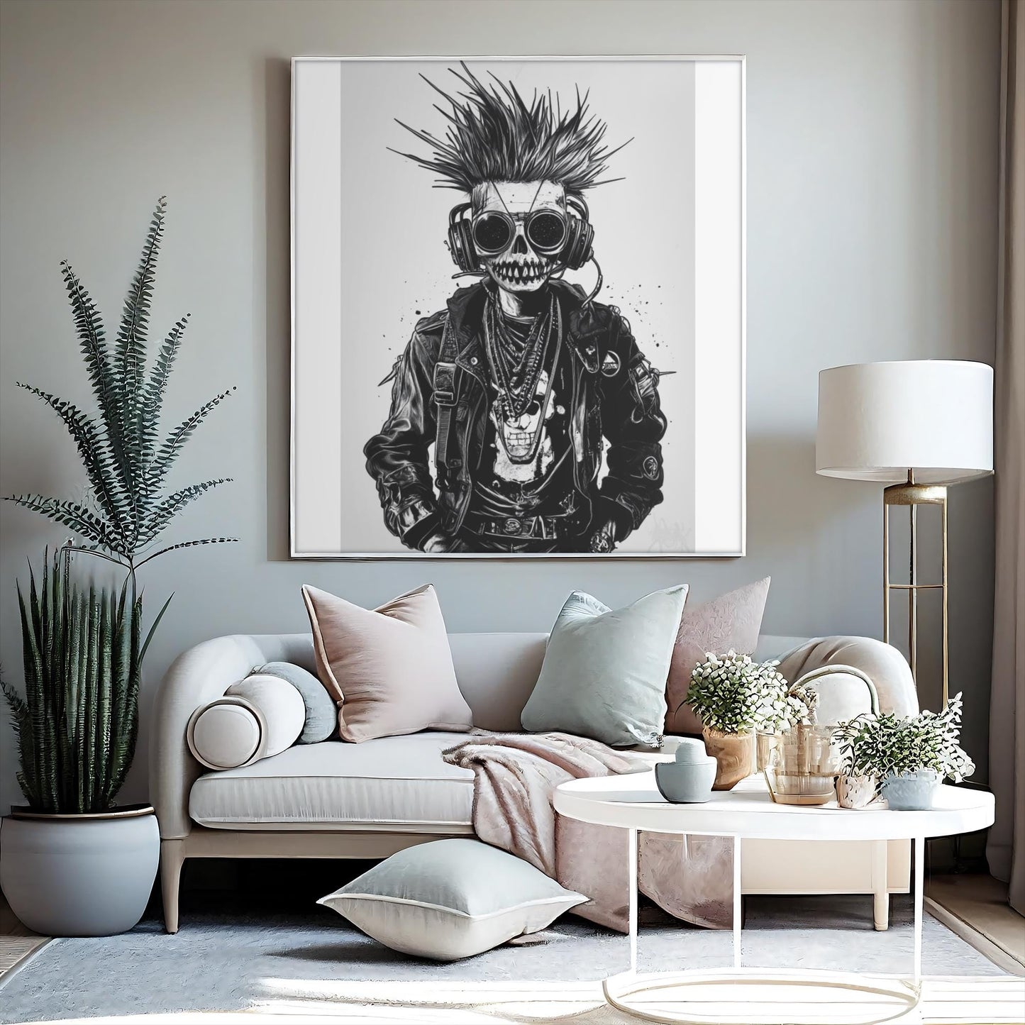 Premium Quality Art Print - Music Print Rock n Roll Skull Guitar Punk Alternative Prog Skeleton Music Festival - A4 A3 A2 - Festival Merch