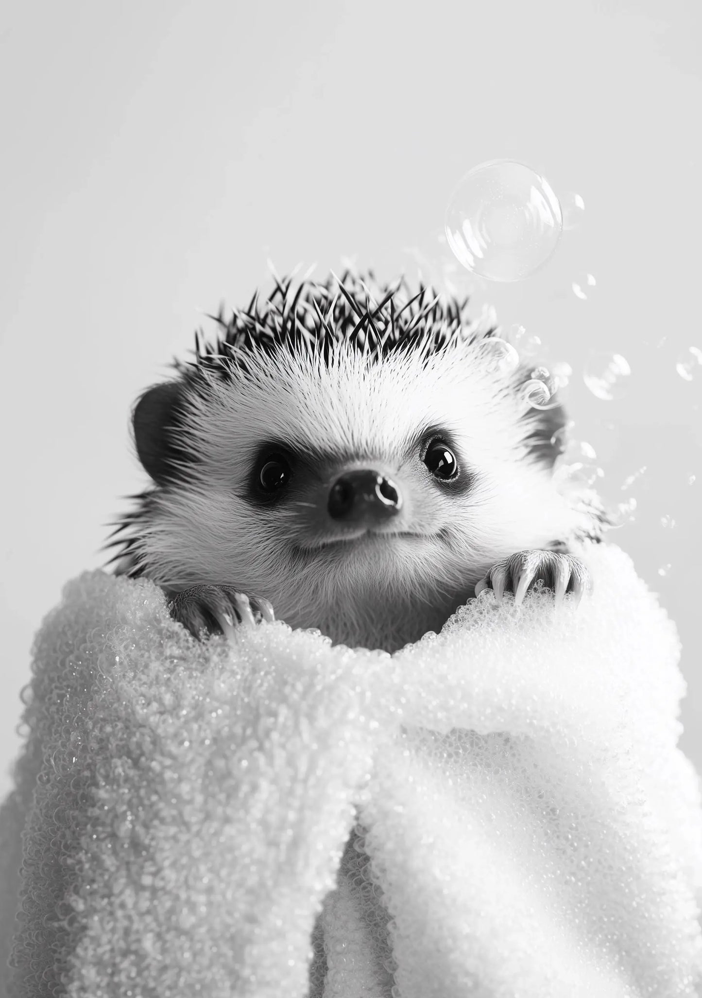 Funny bathroom Animal Hedgehog Print | Premium Quality UK British Printers | - Cute Bathroom art toilet restroom Print rest room