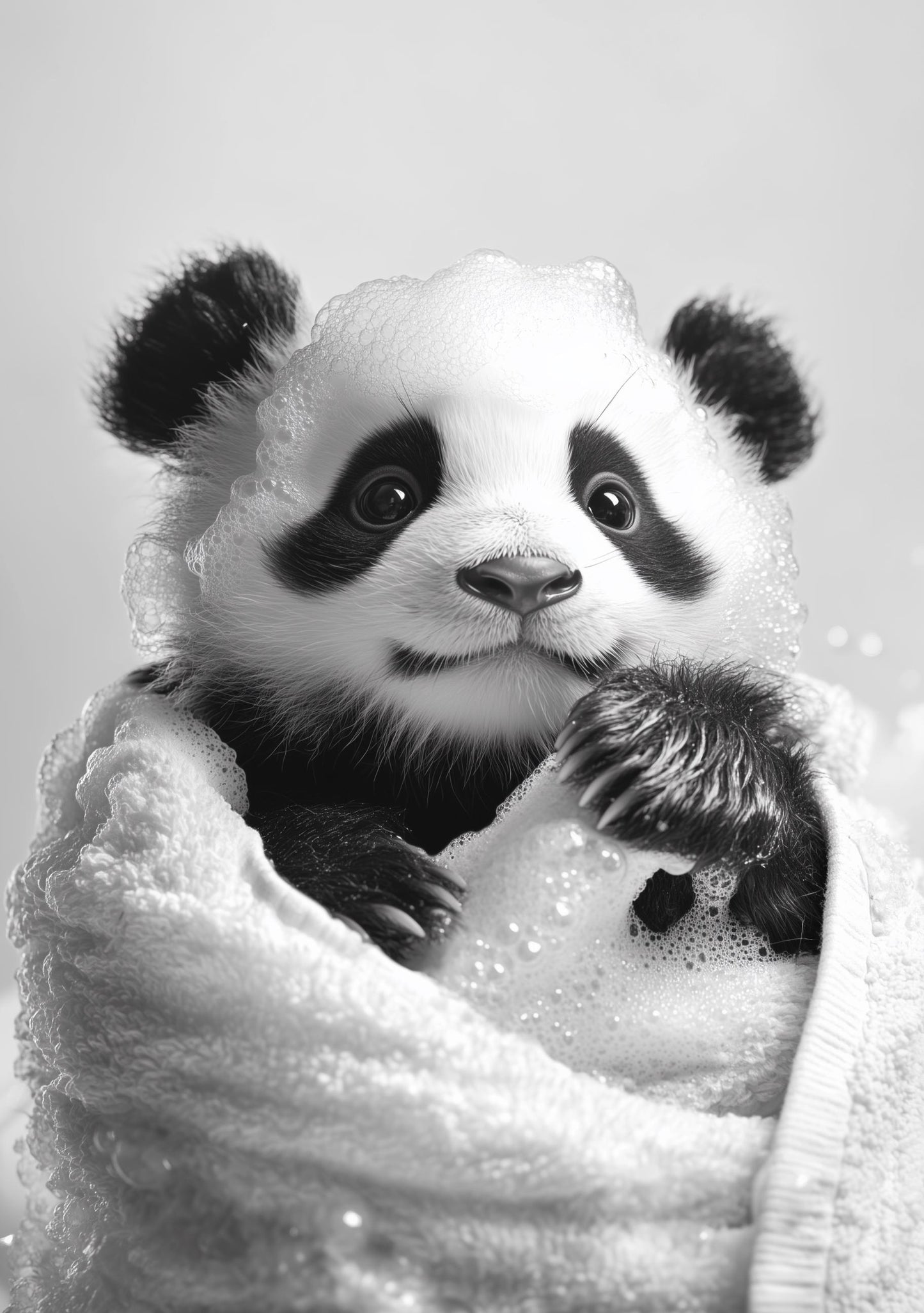 Funny bathroom Animal Panda Print | Premium Quality UK British Printers | - Bathroom art toilet restroom Print rest room