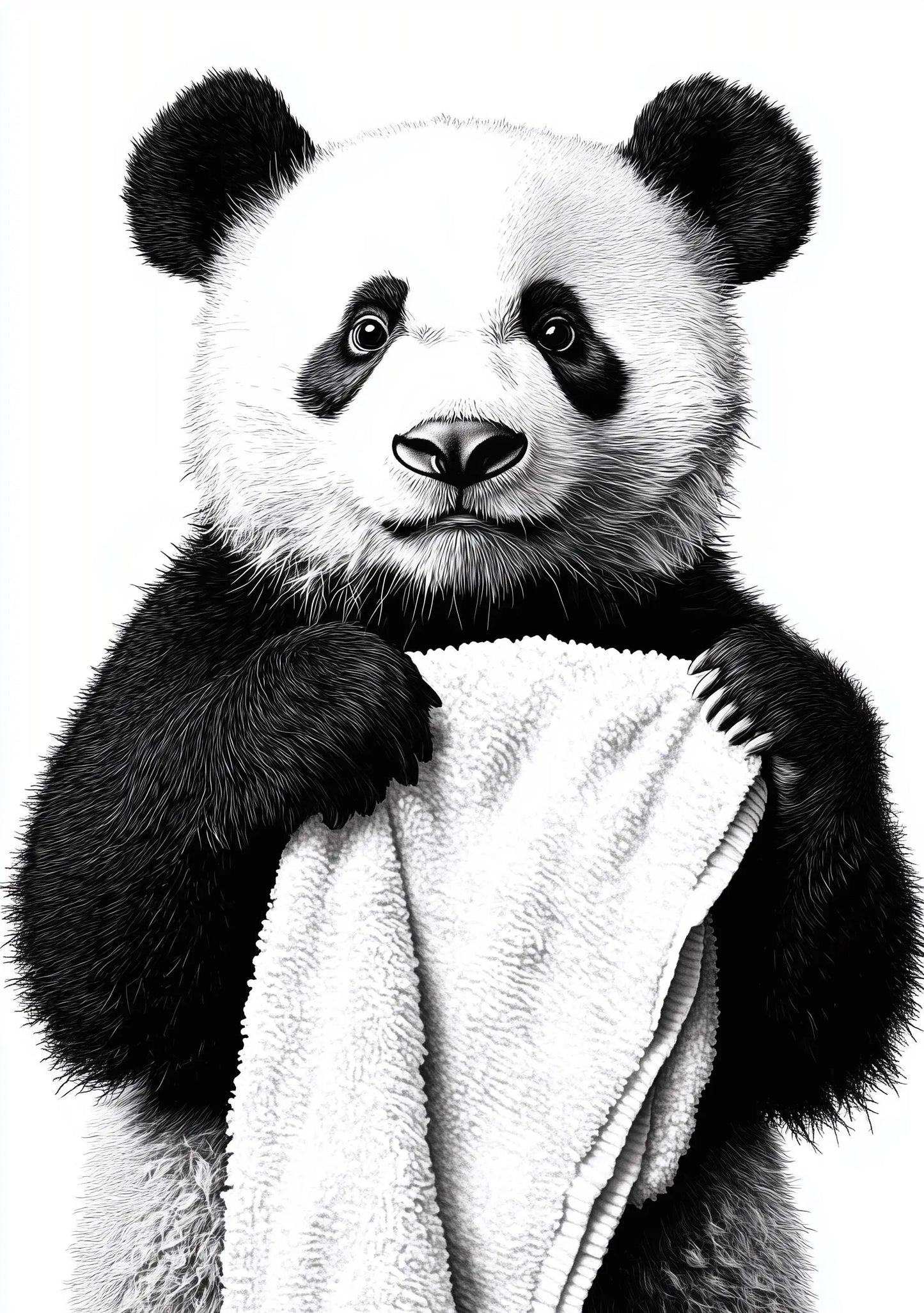 Funny bathroom Animal Panda Print | Premium Quality UK British Printers | - Bathroom art toilet restroom Print rest room