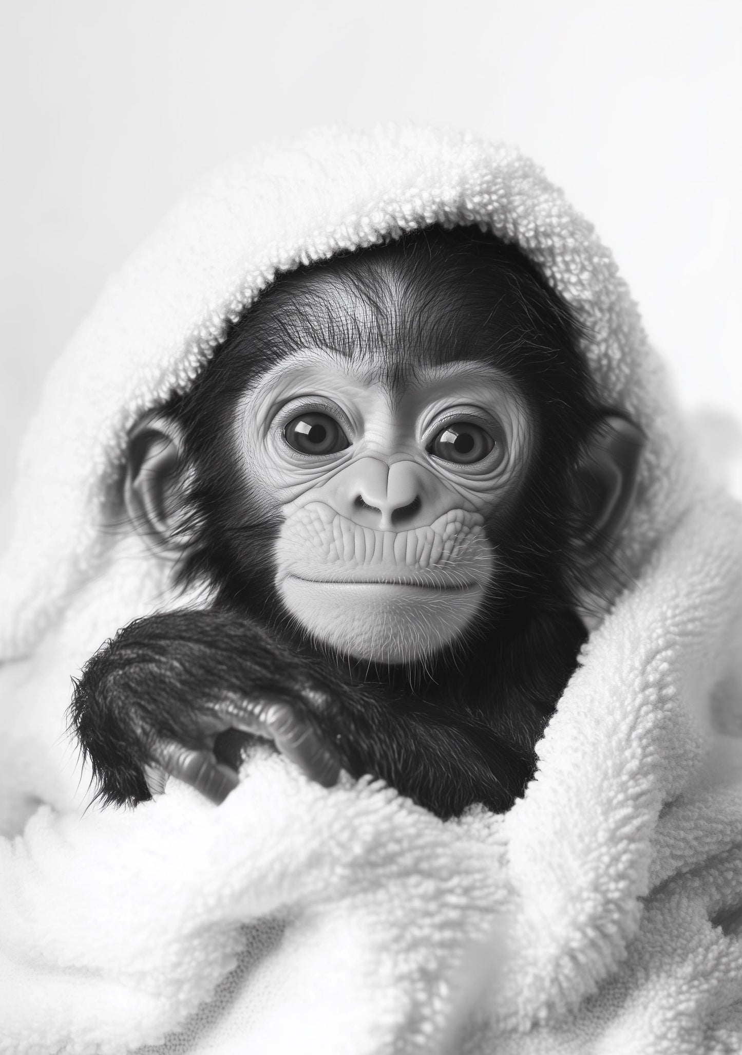 Funny bathroom Animal Monkey Chimpanzee Print | Premium Quality UK British Printers | - Bathroom art toilet restroom Print rest room