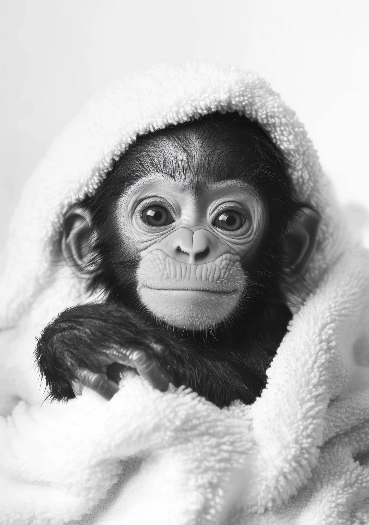 Funny bathroom Animal Monkey Chimpanzee Print | Premium Quality UK British Printers | - Bathroom art toilet restroom Print rest room