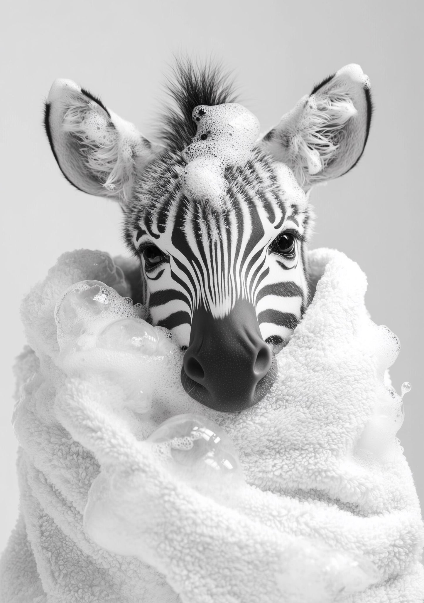 Funny bathroom Animal Zebra Print | Premium Quality UK British Printers | - Bathroom art toilet restroom Print rest room