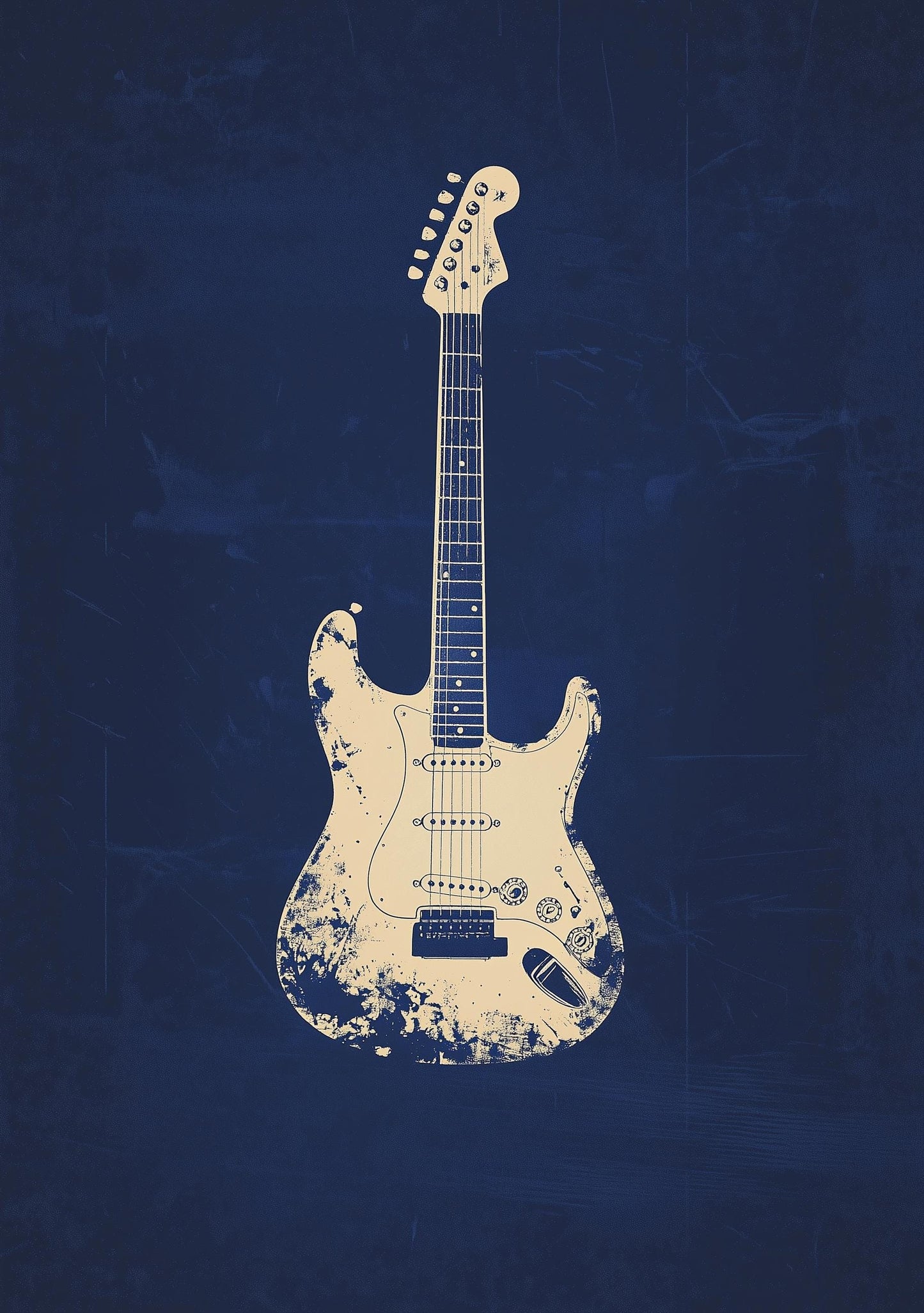 Premium Quality Art Print - Music Print Rock n Roll Skull Guitar Punk Alternative Prog Skeleton Music Festival - A4 A3 A2 - Festival Merch