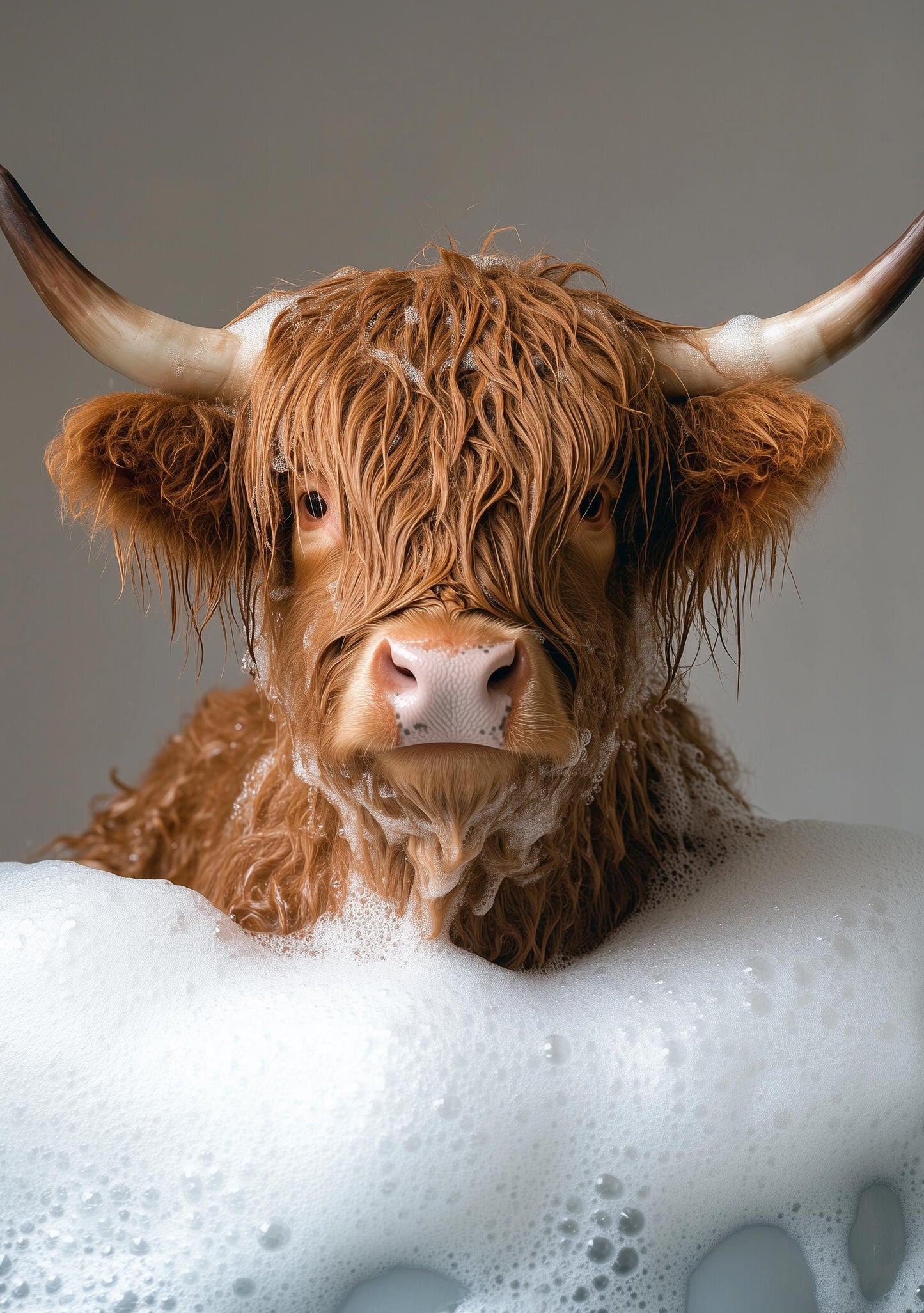 Funny bathroom Animal Highland Cow Print | Premium Quality UK British Printers | - Bathroom art toilet restroom Print rest room