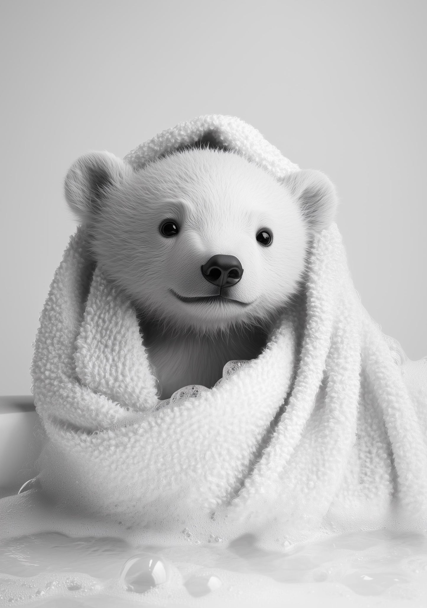 Funny bathroom Animal Polar Bear Print | Premium Quality UK British Printers | - Bathroom art toilet restroom Print rest room