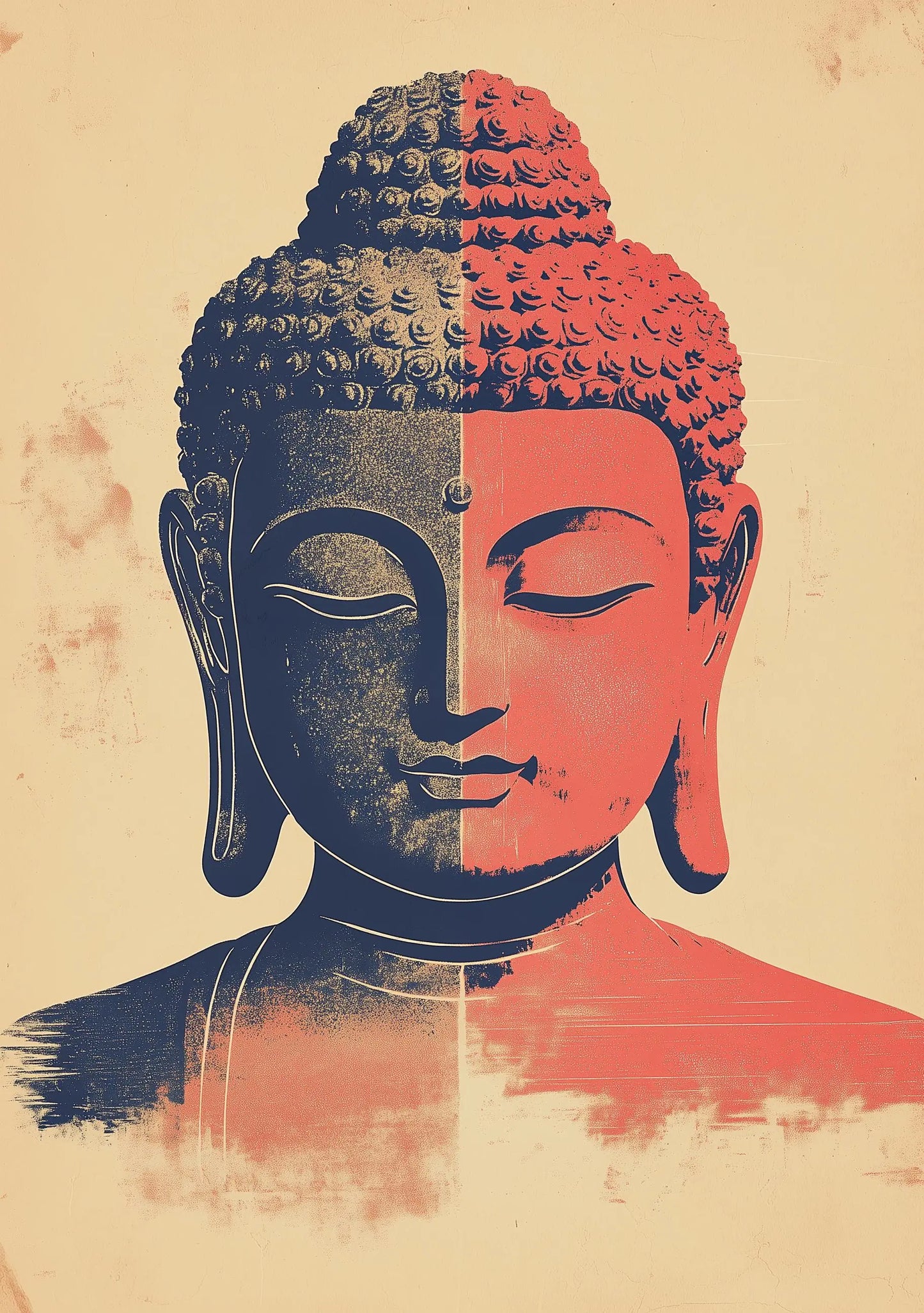 Meditation Buddha Print | Premium Quality UK British Printers | White Lotus Inspired Buddhist - Thailand India Sri Lanka Cambodia Asia
