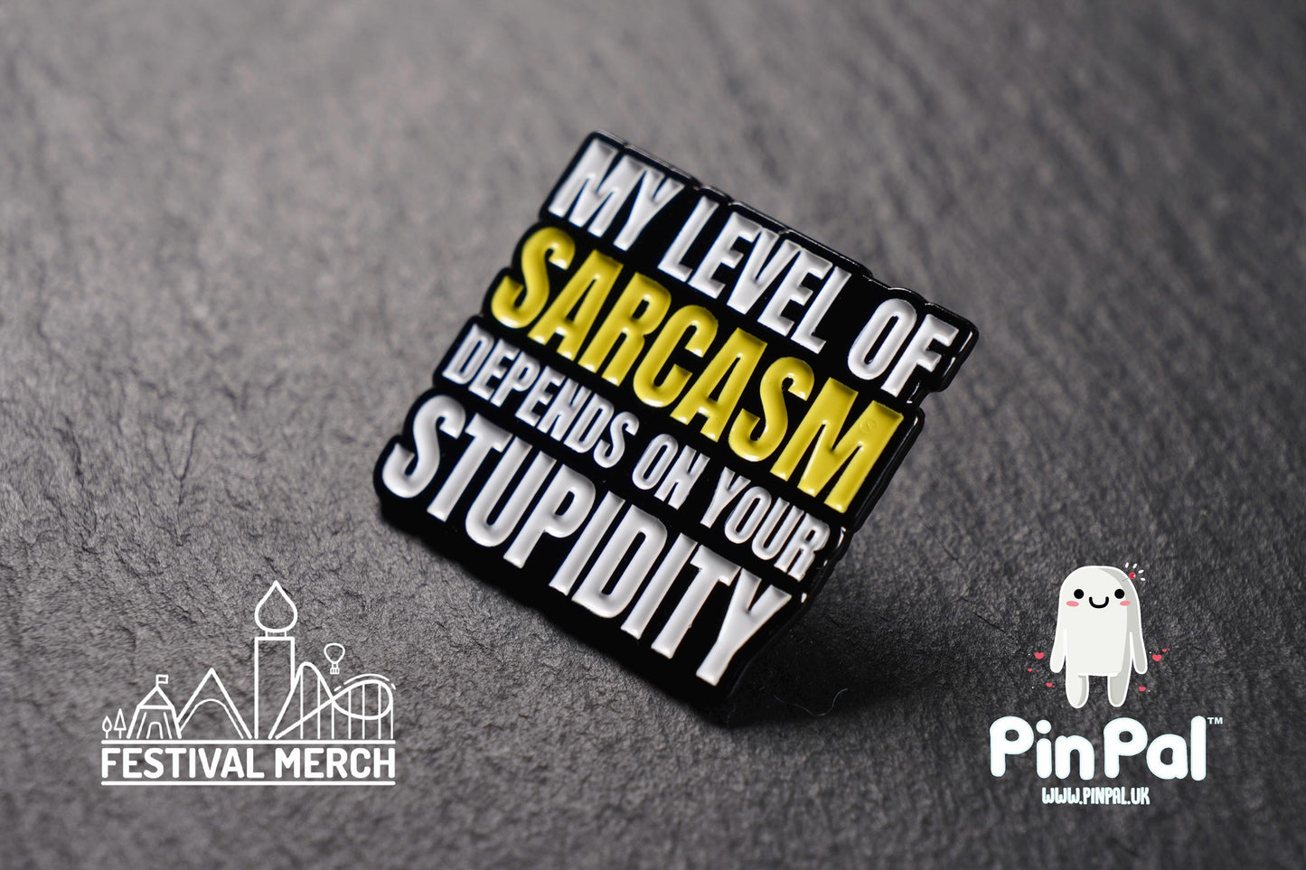 Funny Enamel Pin - PinPal UK132 - Pin Badges - Funny Gift, Music Gift, Anime Gift, Cute Gift, Positive gift, Cheeky Rude Gift, Unique Gift