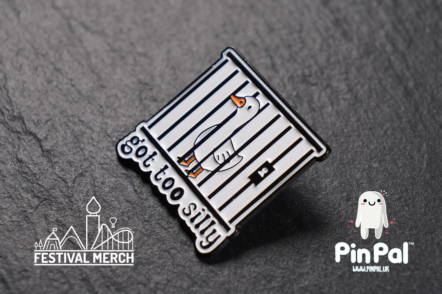 Silly Goose Enamel Pin - PinPal UK180 - Pin Badges - Funny Gift, Music Gift, Anime Gift, Cute Gift, Positive gift, Cheeky Rude Gift