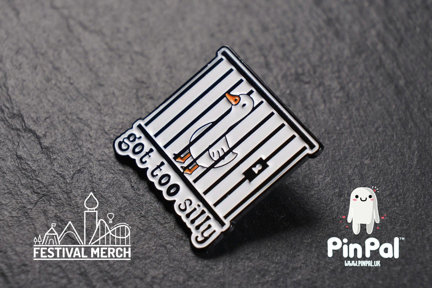 Silly Goose Enamel Pin - PinPal UK180 - Pin Badges - Funny Gift, Music Gift, Anime Gift, Cute Gift, Positive gift, Cheeky Rude Gift