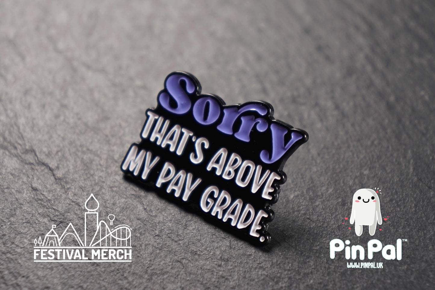 Funny Enamel Pin - PinPal UK107 - Pin Badges - Funny Gift, Music Gift, Anime Gift, Cute Gift, Positive gift, Cheeky Rude Gift, Unique Gift