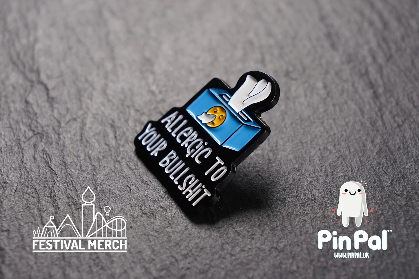 Funny Enamel Pin - PinPal UK128 - Pin Badges - Funny Gift, Music Gift, Anime Gift, Cute Gift, Positive gift, Cheeky Rude Gift, Unique Gift