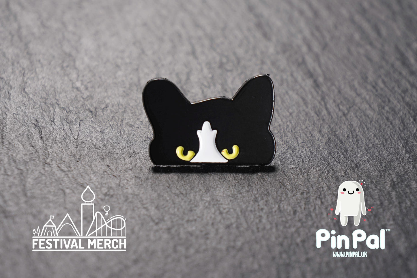 Cat Enamel Pin - PinPal UK191 - Pin Badges - Funny Gift, Music Gift, Anime Gift, Cute Gift, Positive gift, Cheeky Rude Gift, Unique Gift