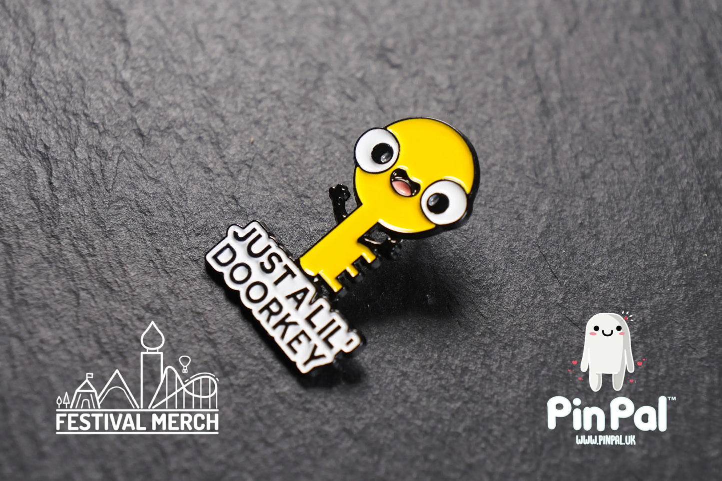 Key Enamel Pin - PinPal UK196 - Pin Badges - Funny Gift, Music Gift, Anime Gift, Cute Gift, Positive gift, Cheeky Rude Gift, Unique Gift