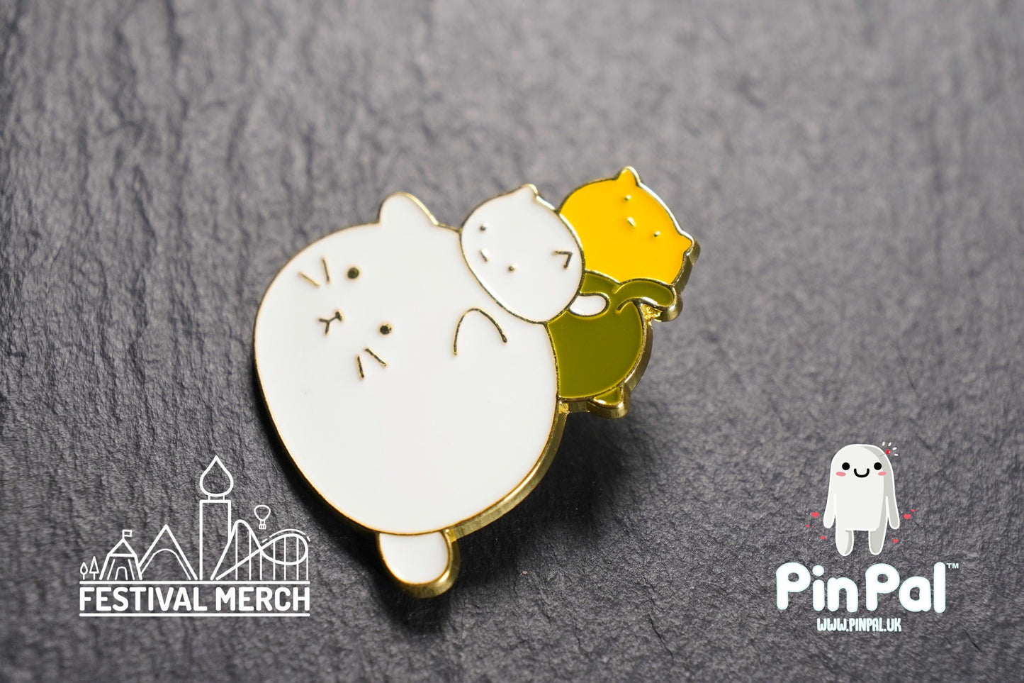 Cat Enamel Pin - PinPal UK199 - Pin Badges - Funny Gift, Music Gift, Anime Gift, Cute Gift, Positive gift, Cheeky Rude Gift, Unique Gift