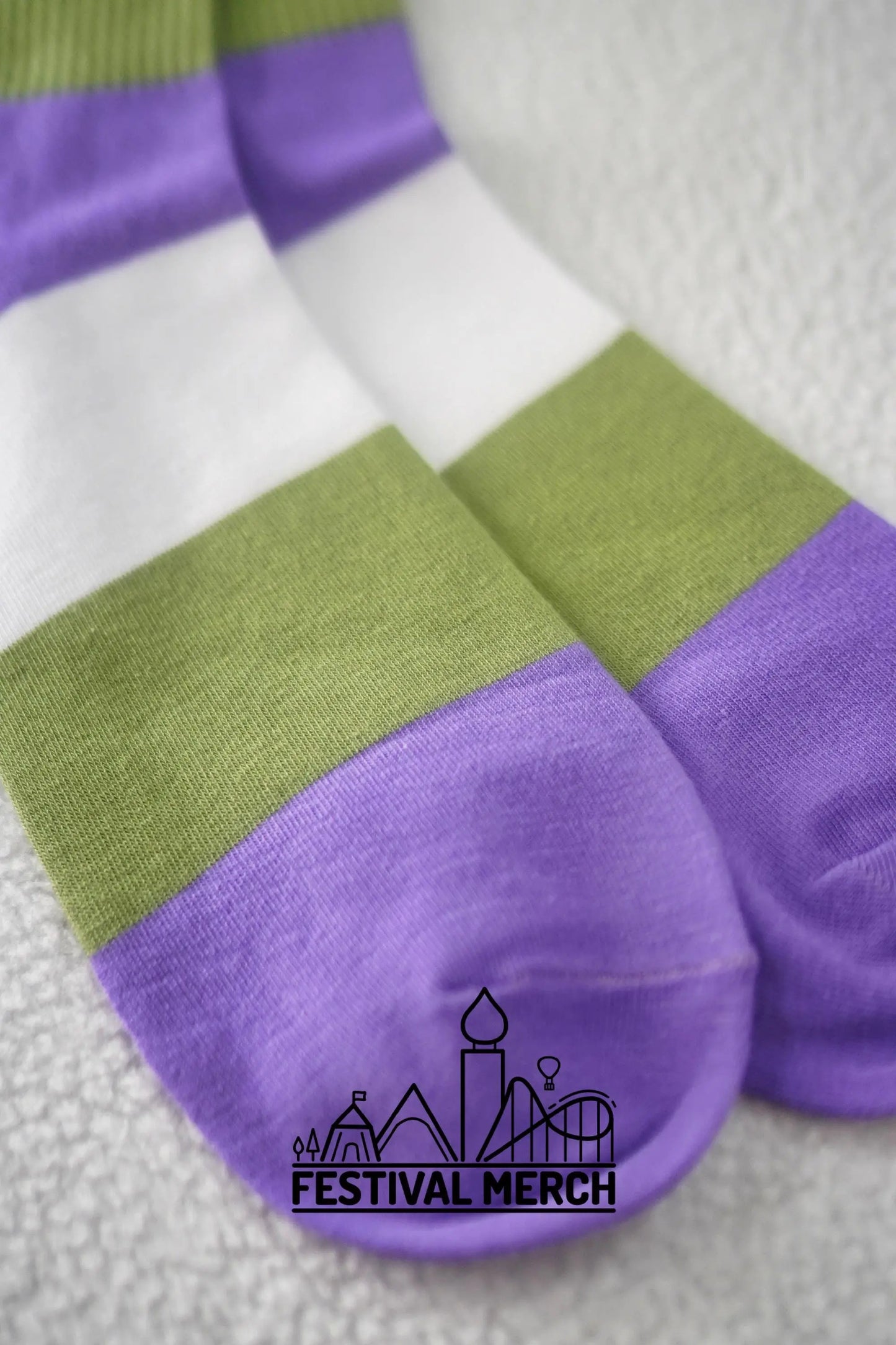 Genderqueer Pride Socks | Unisex LGBTQ+ Apparel | Premium Cotton Rich ~ Pride Flag Gifts Gender Queer Flag Rainbow Socks LGBT owned company