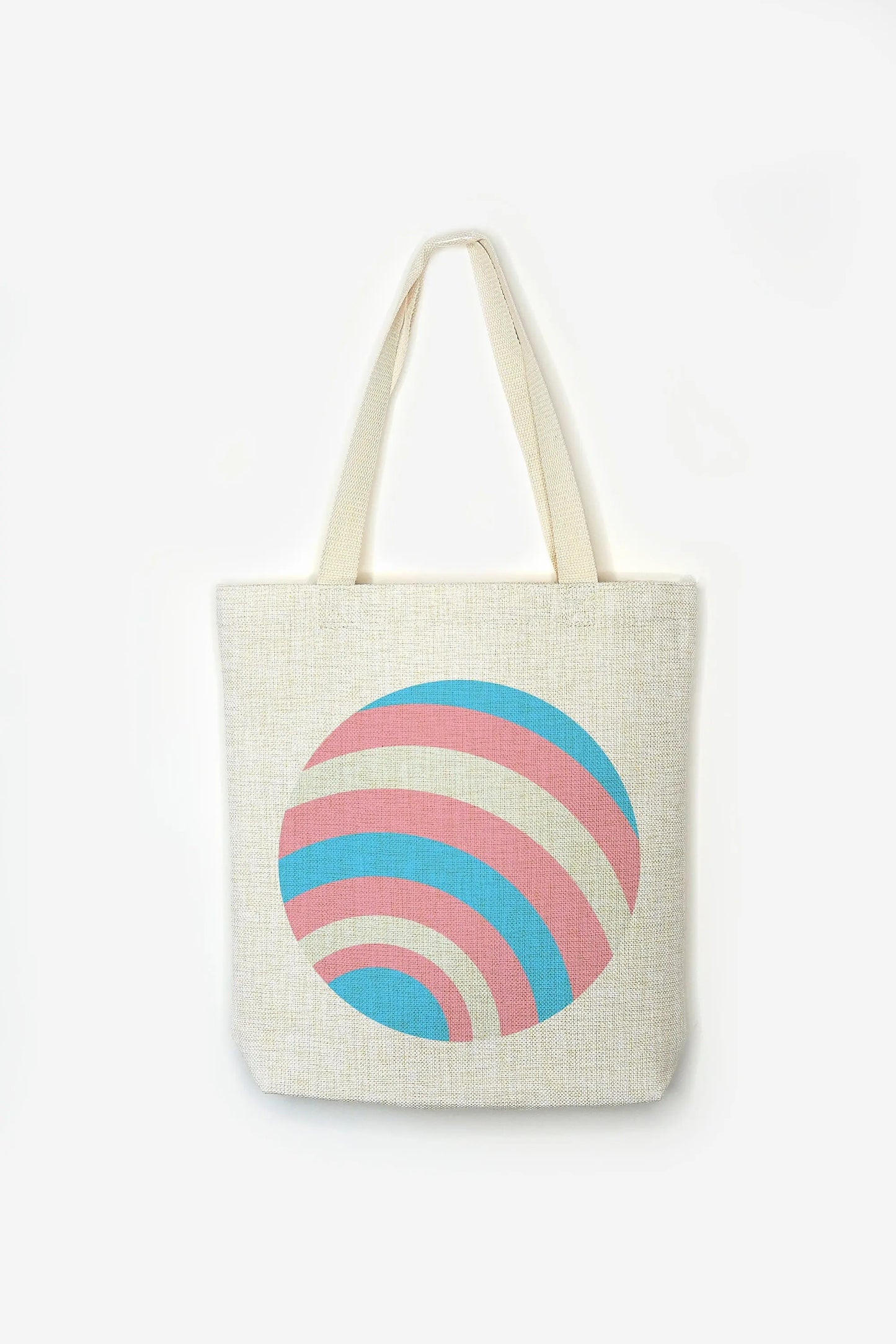 Transgender Flag Tote Bag - Premium Linen Cotton Canvas - Subtle Pride Flag LGBT - Festival Merch