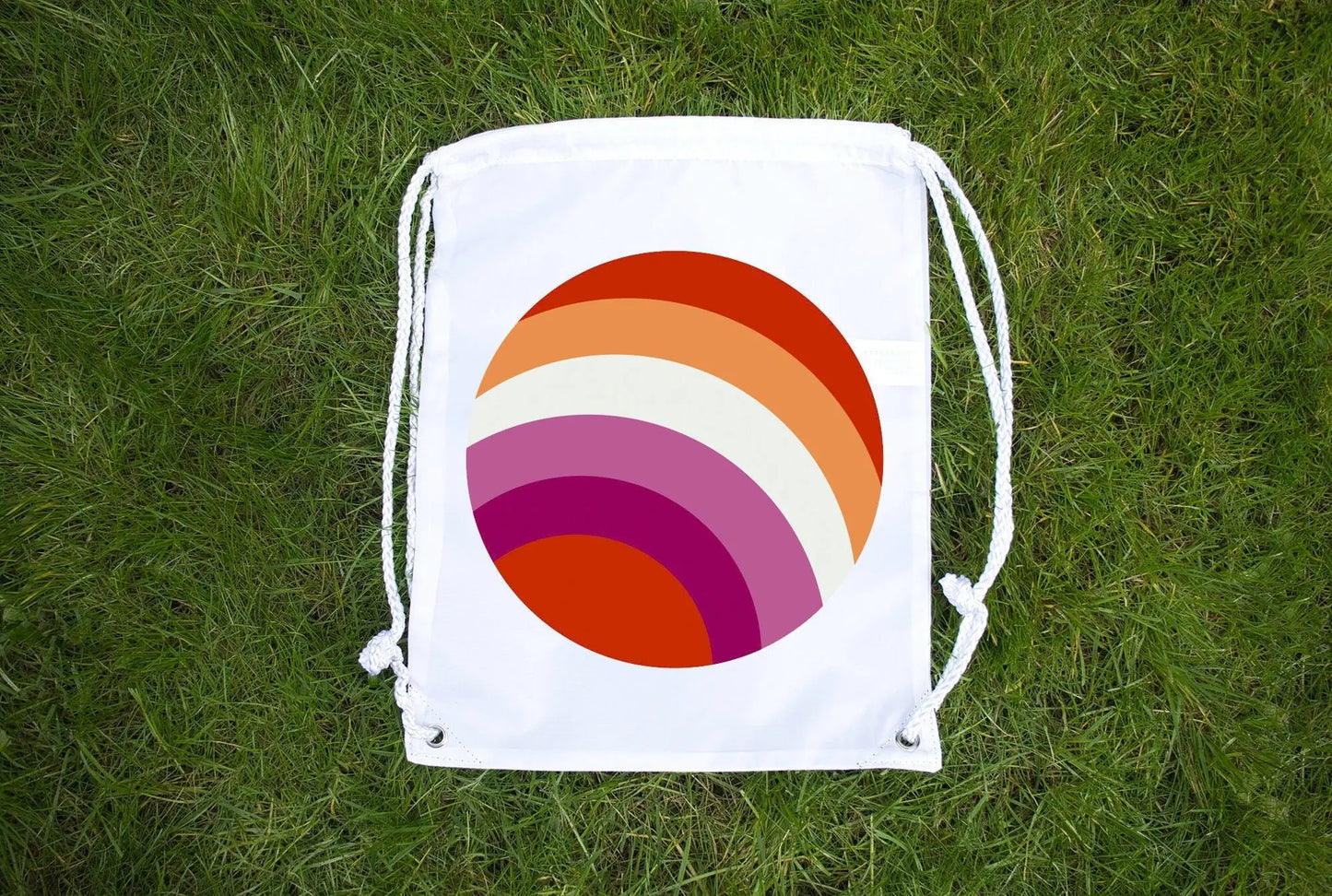 Lesbian Flag Pride Bag - Premium Draw String Bag - London Pride LGBT Lesbian Gay Bi Transgender - Festival Merch