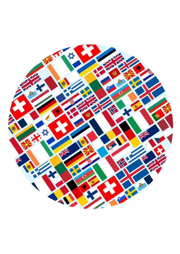 Eurovision Inspired Bag - Made to order - Premium drawstring bag - Eurovision party Italy 2022 Song Contest European Flag - Festival Merch