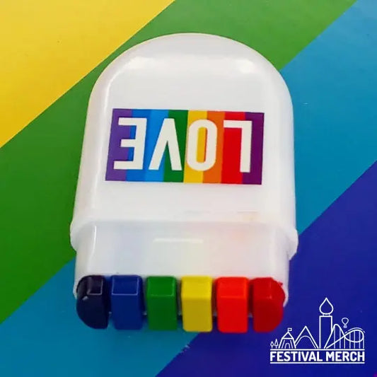 Rainbow Fan Brush Face Paint - glide along your face - Pride Flag LGBT Gay Lesbian Bi Trans Festival Make up Party Costume Gift