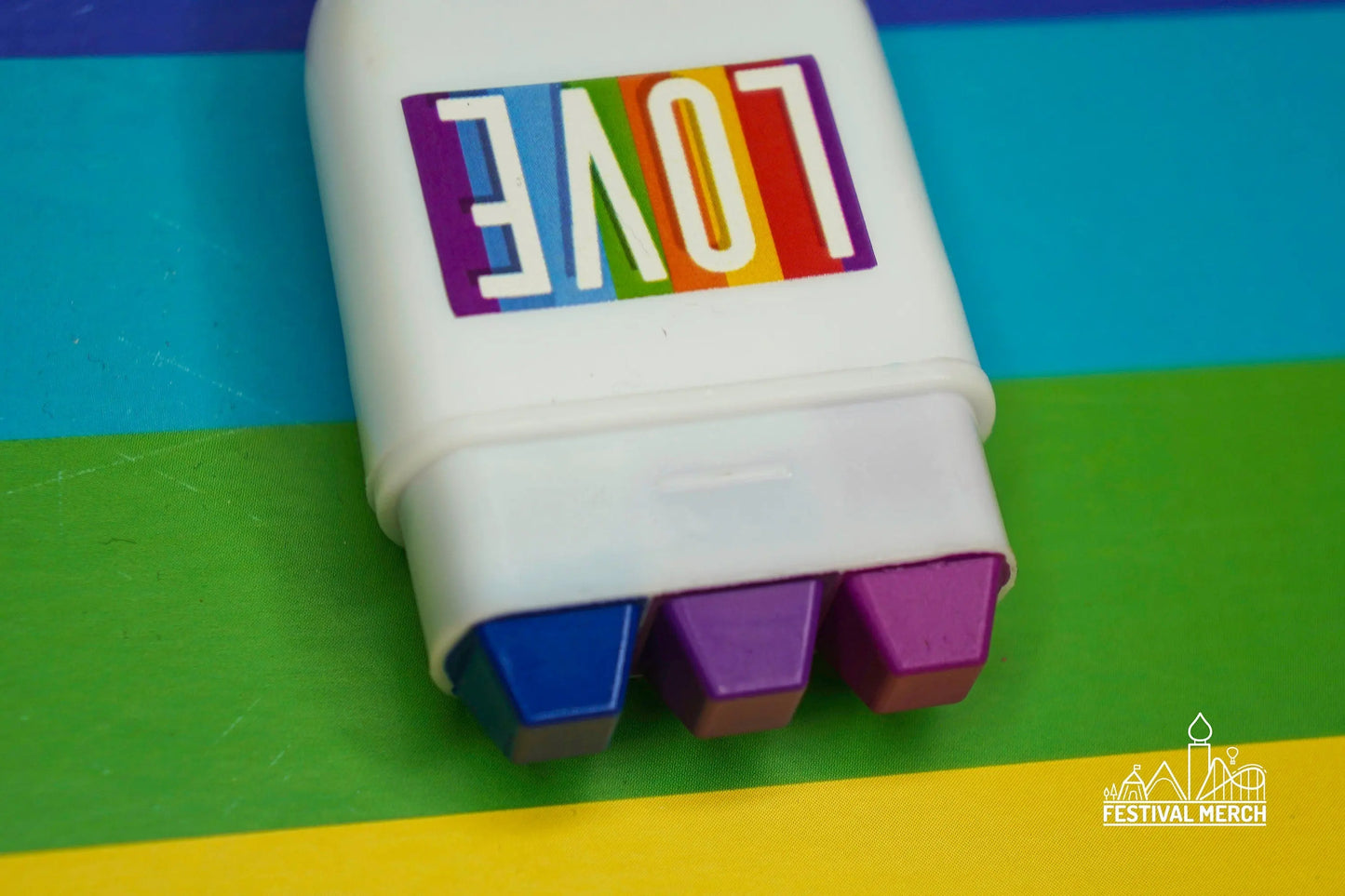 Bi Flag Face Paint Rainbow Fan Brush Face Paint - glide along your face - Pride Flag LGBT Bisexual Festival Make up Party Costume Gift