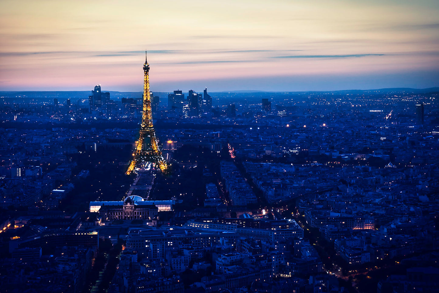 2 Paris Travel Print - City Skyline Eiffle Tower at night France Sunset - Office Home Decor - A4 A3 A2 - Festival Merch