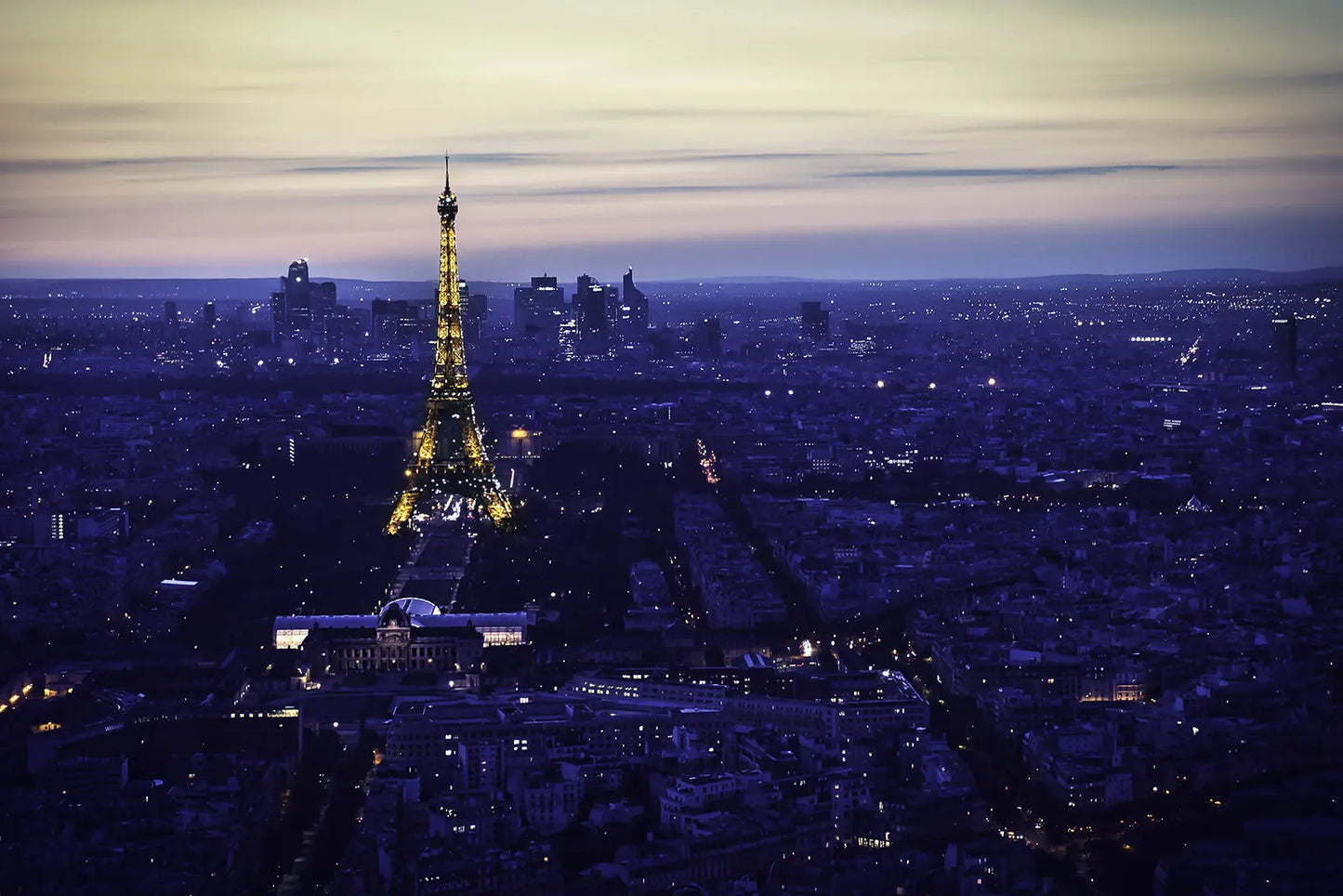 2 Paris Travel Print - City Skyline Eiffle Tower at night France Sunset - Office Home Decor - A4 A3 A2 - Festival Merch