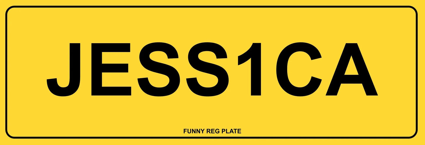 Personalised Metal Size - Any words / Any Names - Funny Reg Number Plate Metal Sign (0.5mm Thick) - Not valid on UK roads - Festival Merch