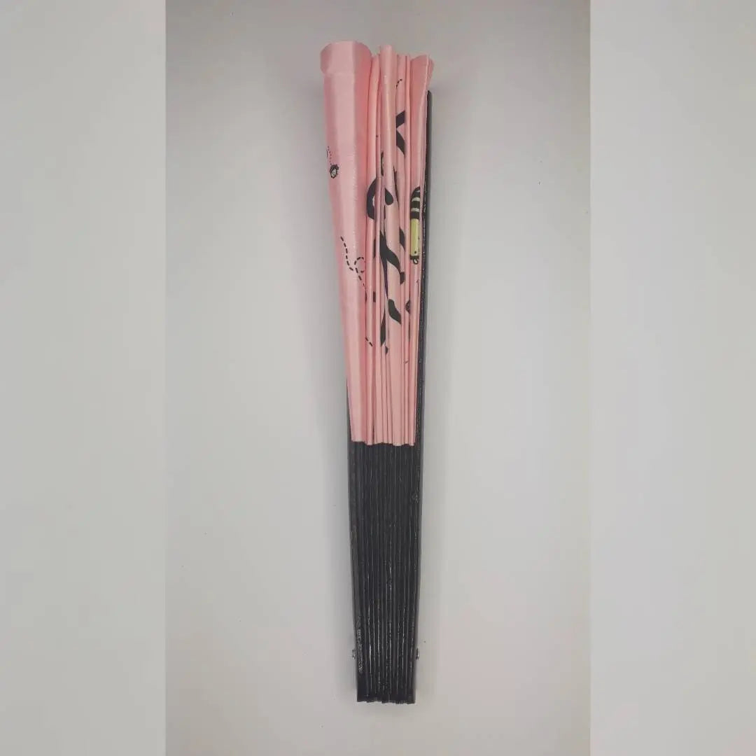 Hand Fan LARGE | Bumble Bee UV Fabric Hand Made - Rose Gold - Light Pink - Cute Bumble bee - Giant hand fan Manchester clack fan