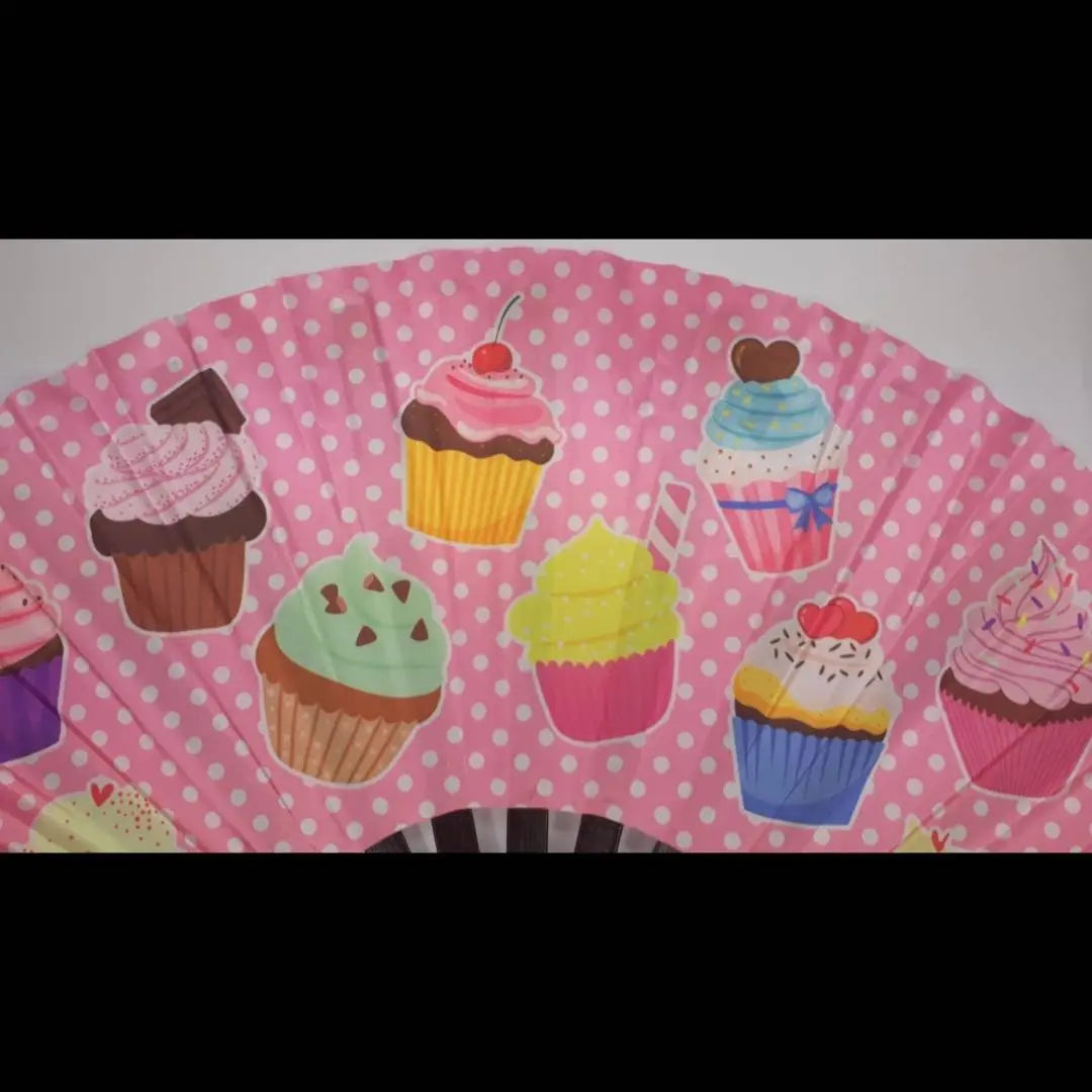 Fairy Cake Clack Fan - Giant Hand Fan 25" - Gift for Baker - GBBO Great British Bake off - Cup Cake anime manga Japanese cupcake