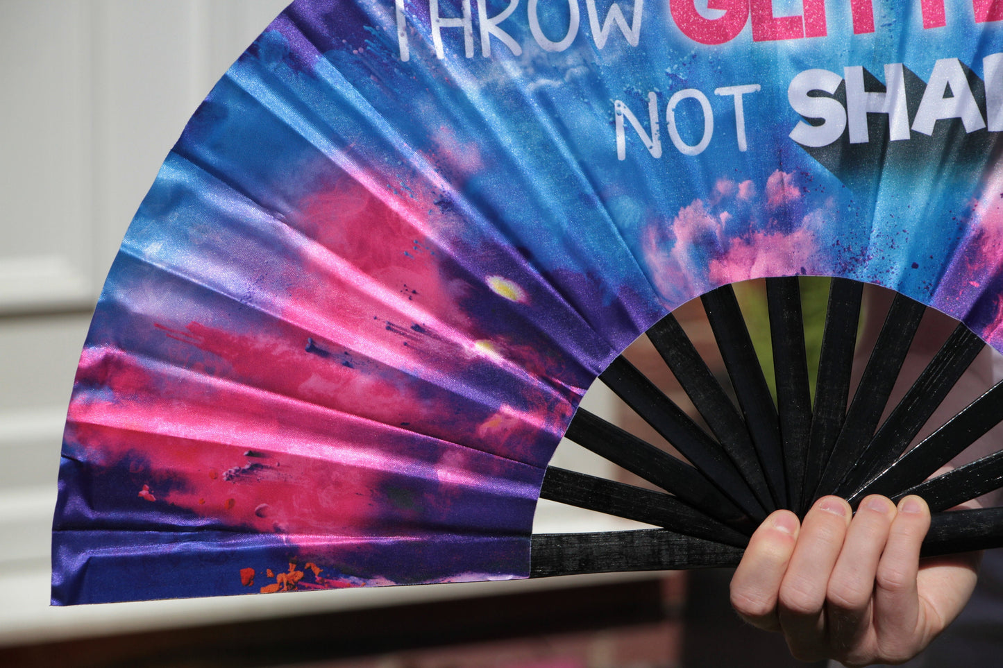 Clack Fan - Drag race inspired GIANT Folding clack fan 25" - Rupauls drag race 2020 drag con  - Festival Merch - heat wave keep cool