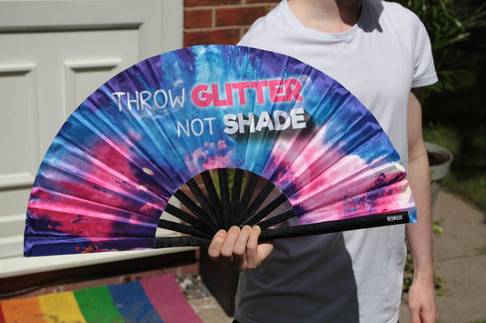 Clack Fan - Drag race inspired GIANT Folding clack fan 25" - Rupauls drag race 2020 drag con  - Festival Merch - heat wave keep cool